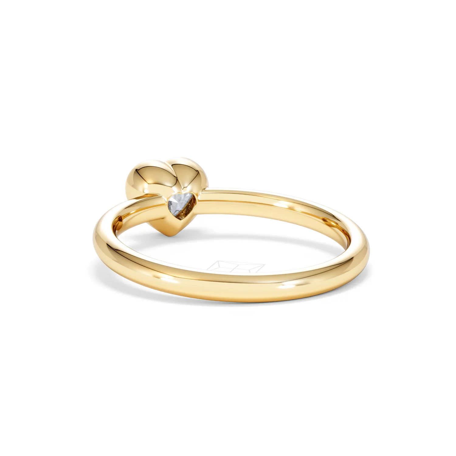 Horizon Heart Cut Lab Diamond Solitaire Ring 0.50ct H/SI in 9K Gold - Image 56