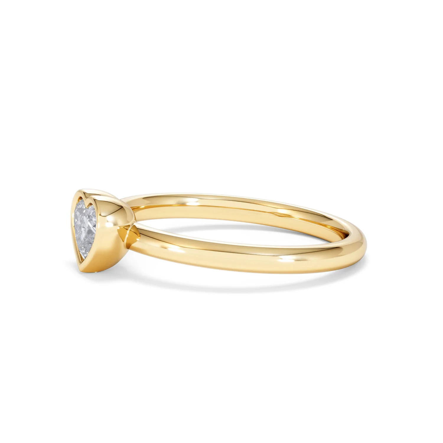 Horizon Heart Cut Lab Diamond Solitaire Ring 0.50ct H/SI in 9K Gold - Image 75
