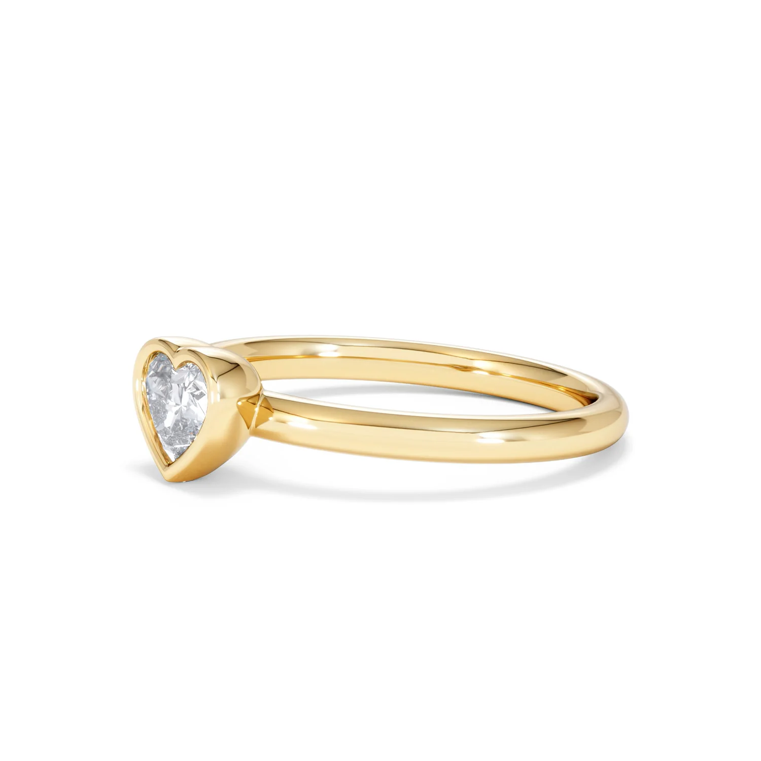 Horizon Heart Cut Lab Diamond Solitaire Ring 0.50ct H/SI in 9K Gold - Image 78
