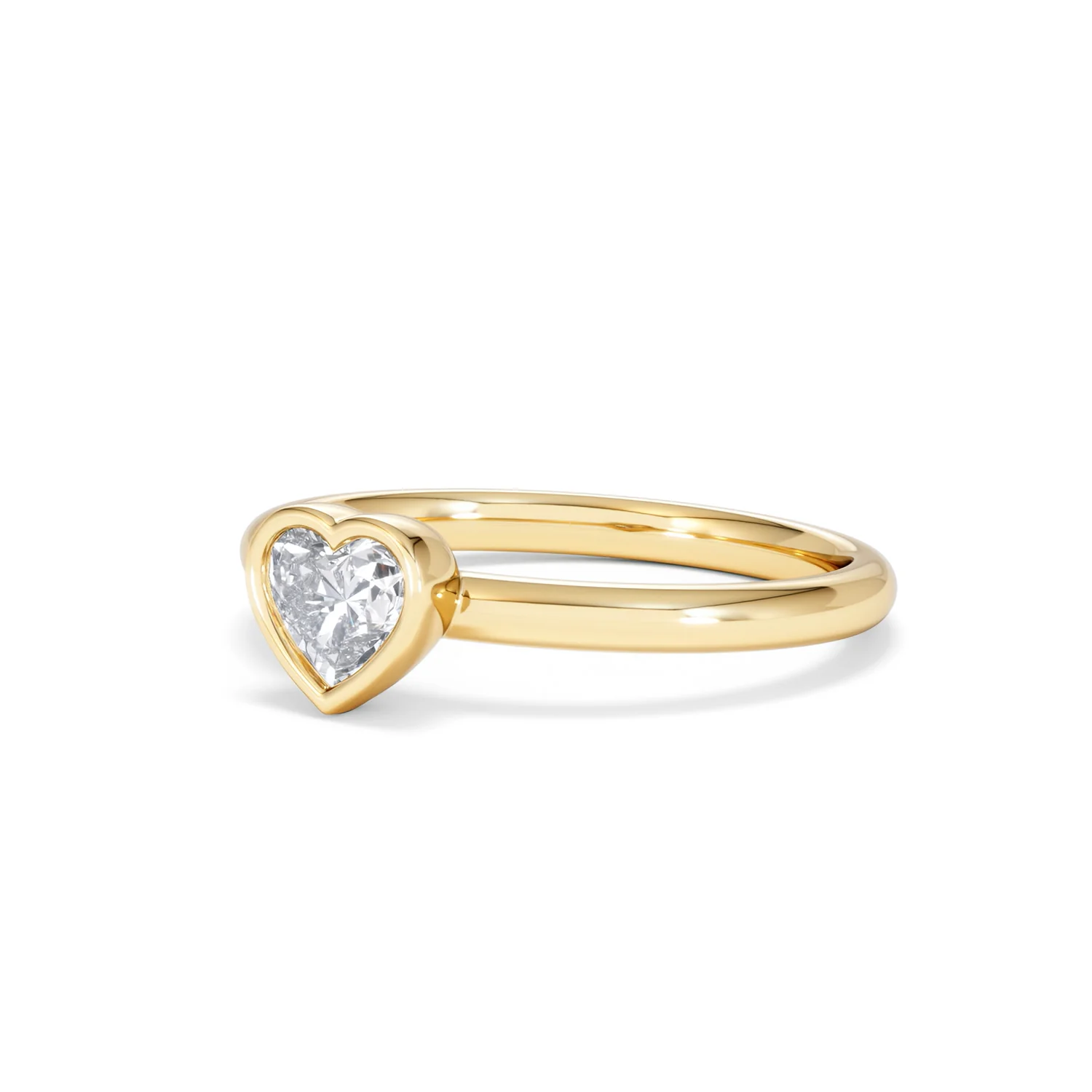 Horizon Heart Cut Lab Diamond Solitaire Ring 0.50ct H/SI in 9K Gold - Image 82