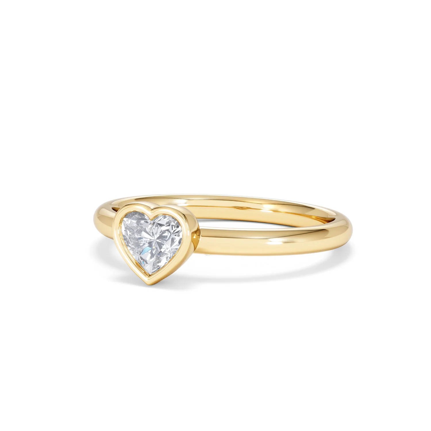 Horizon Heart Cut Lab Diamond Solitaire Ring 0.50ct H/SI in 9K Gold - Image 84