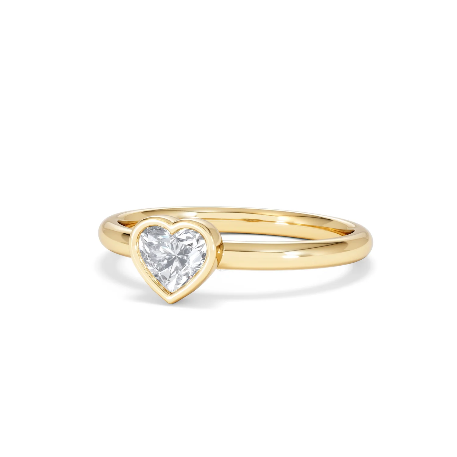 Horizon Heart Cut Lab Diamond Solitaire Ring 0.50ct H/SI in 9K Gold - Image 85