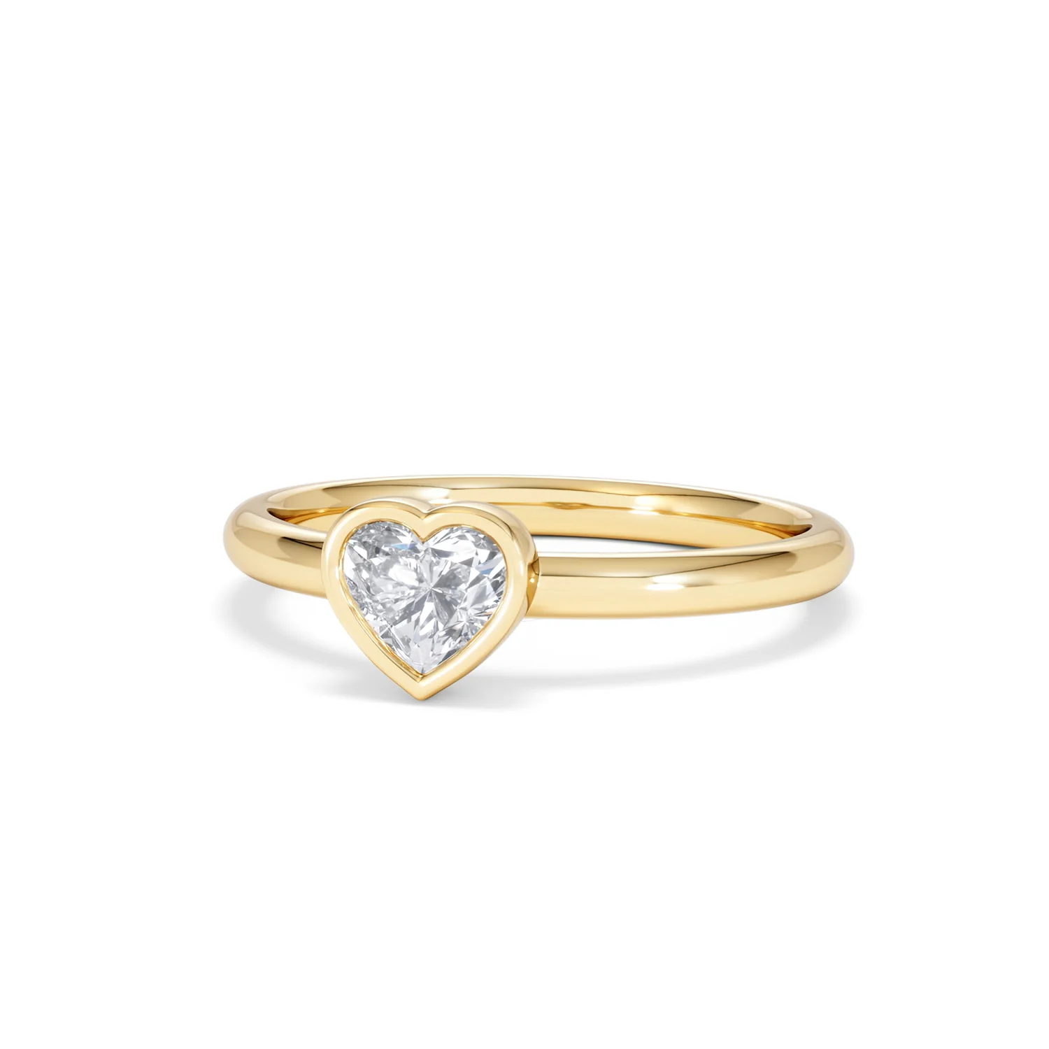 Horizon Heart Cut Lab Diamond Solitaire Ring 0.50ct H/SI in 9K Gold - Image 86