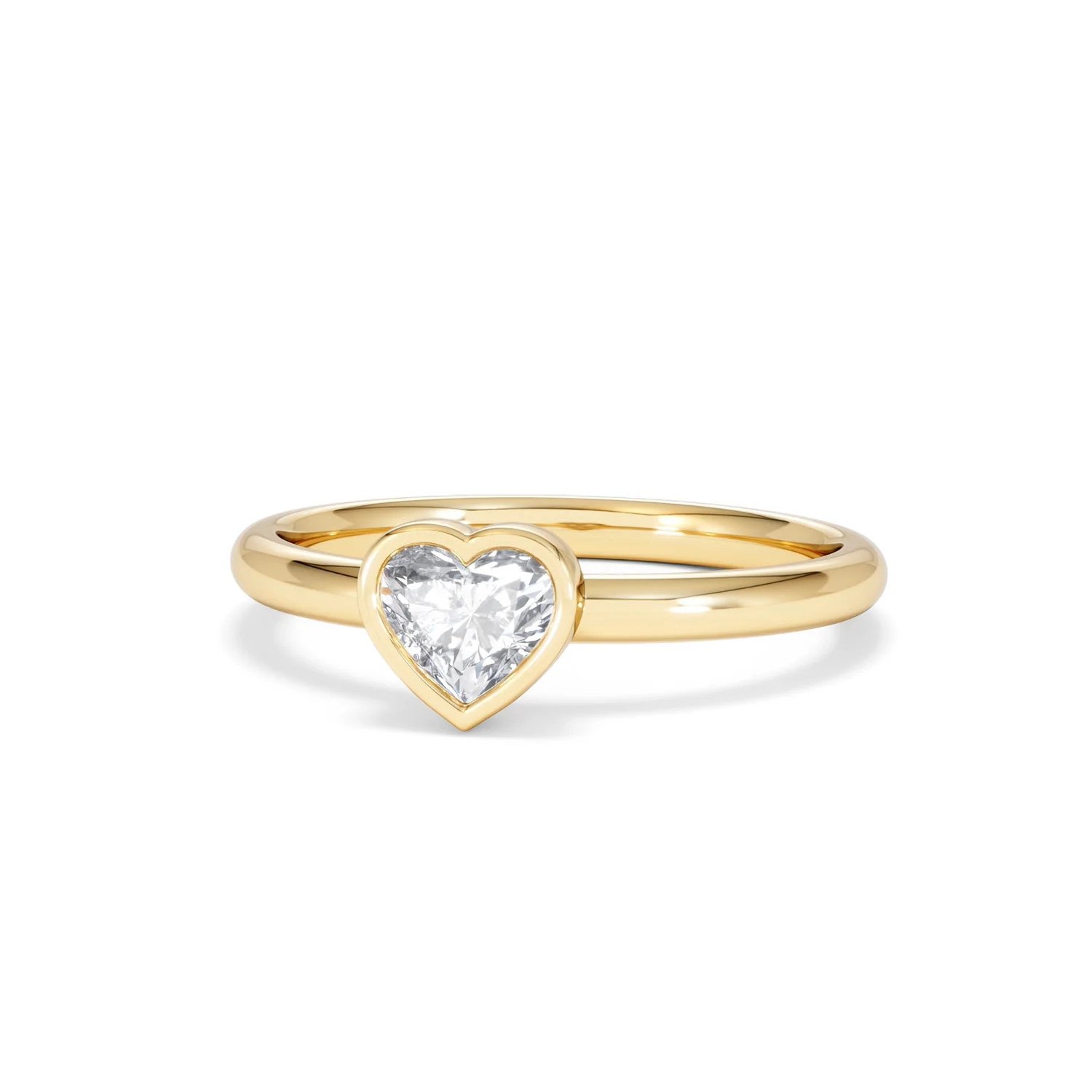 Horizon Heart Cut Lab Diamond Solitaire Ring 0.50ct H/SI in 9K Gold - Image 87