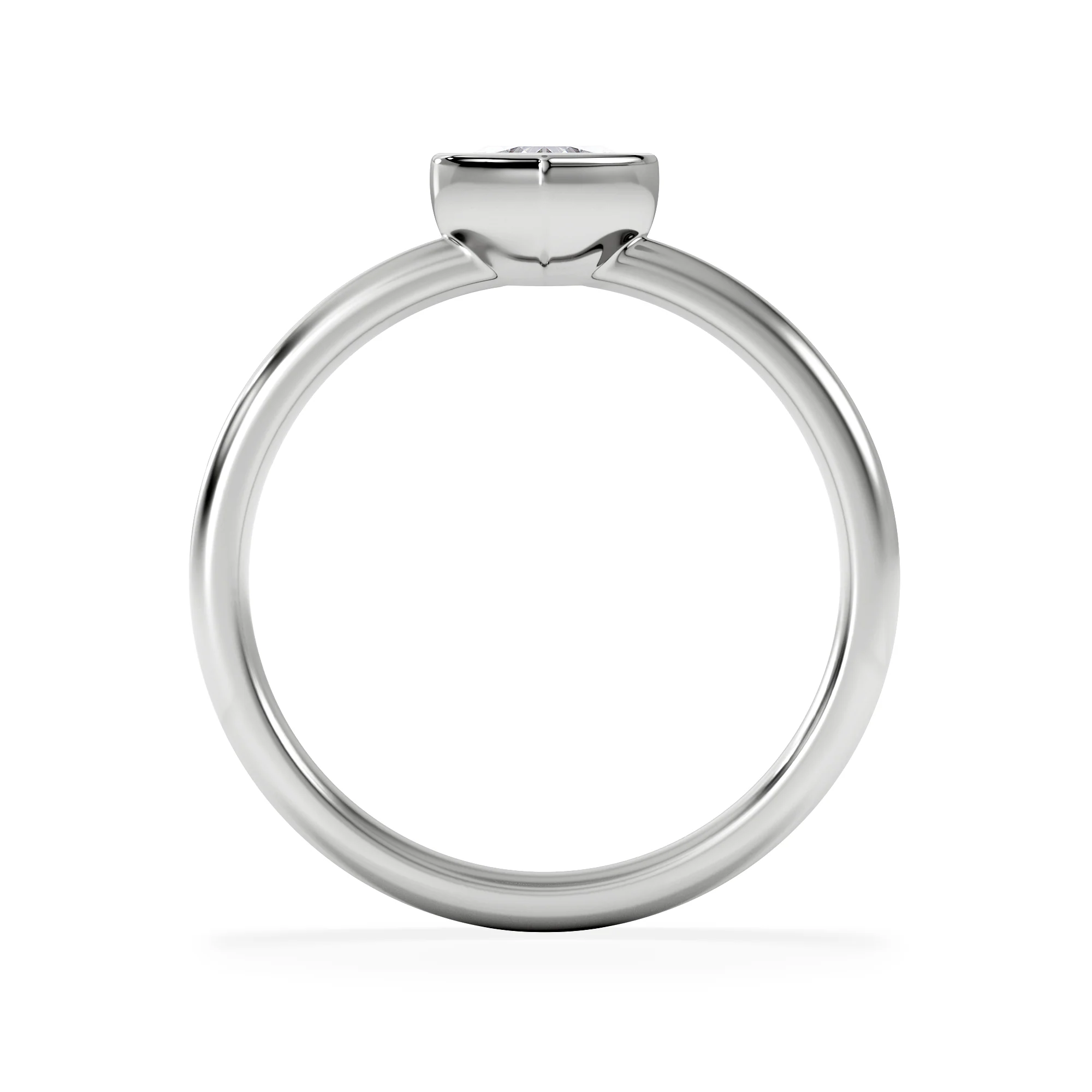 Horizon Heart Cut Lab Diamond Solitaire Ring 0.50ct H/SI in 9K White Gold - Image 3