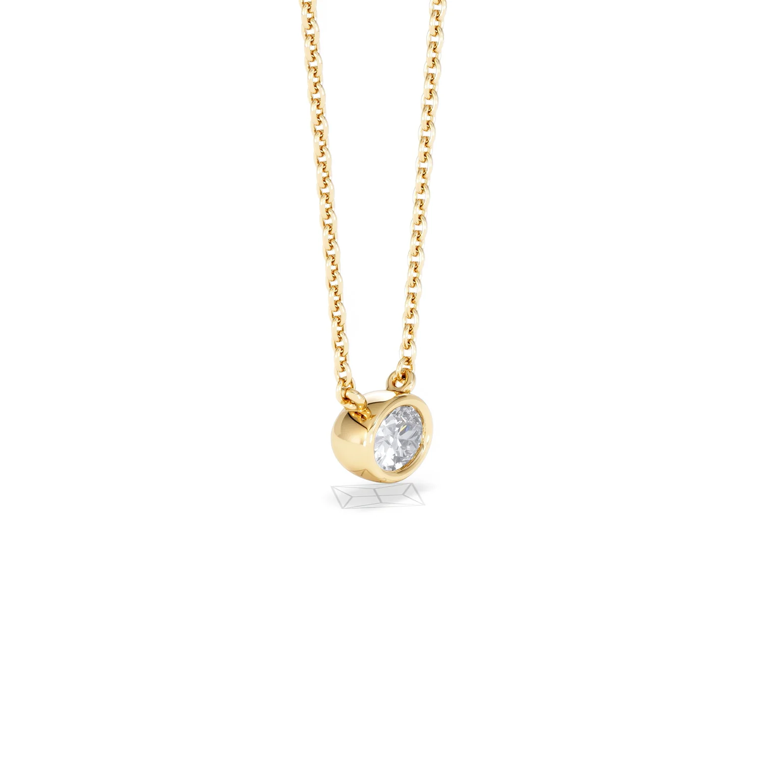 Horizon Oval Cut Lab Diamond Solitaire Necklace 0.25ct H/SI in 18k Gold Vermeil - Image 22