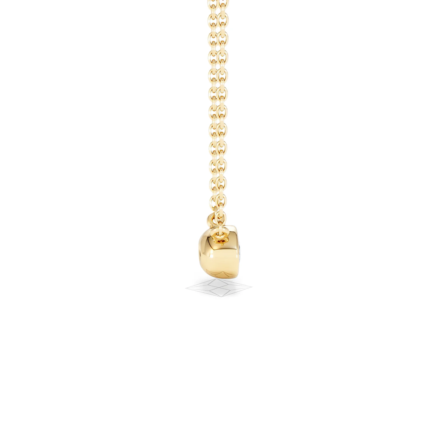 Horizon Oval Cut Lab Diamond Solitaire Necklace 0.25ct H/SI in 18k Gold Vermeil - Image 31