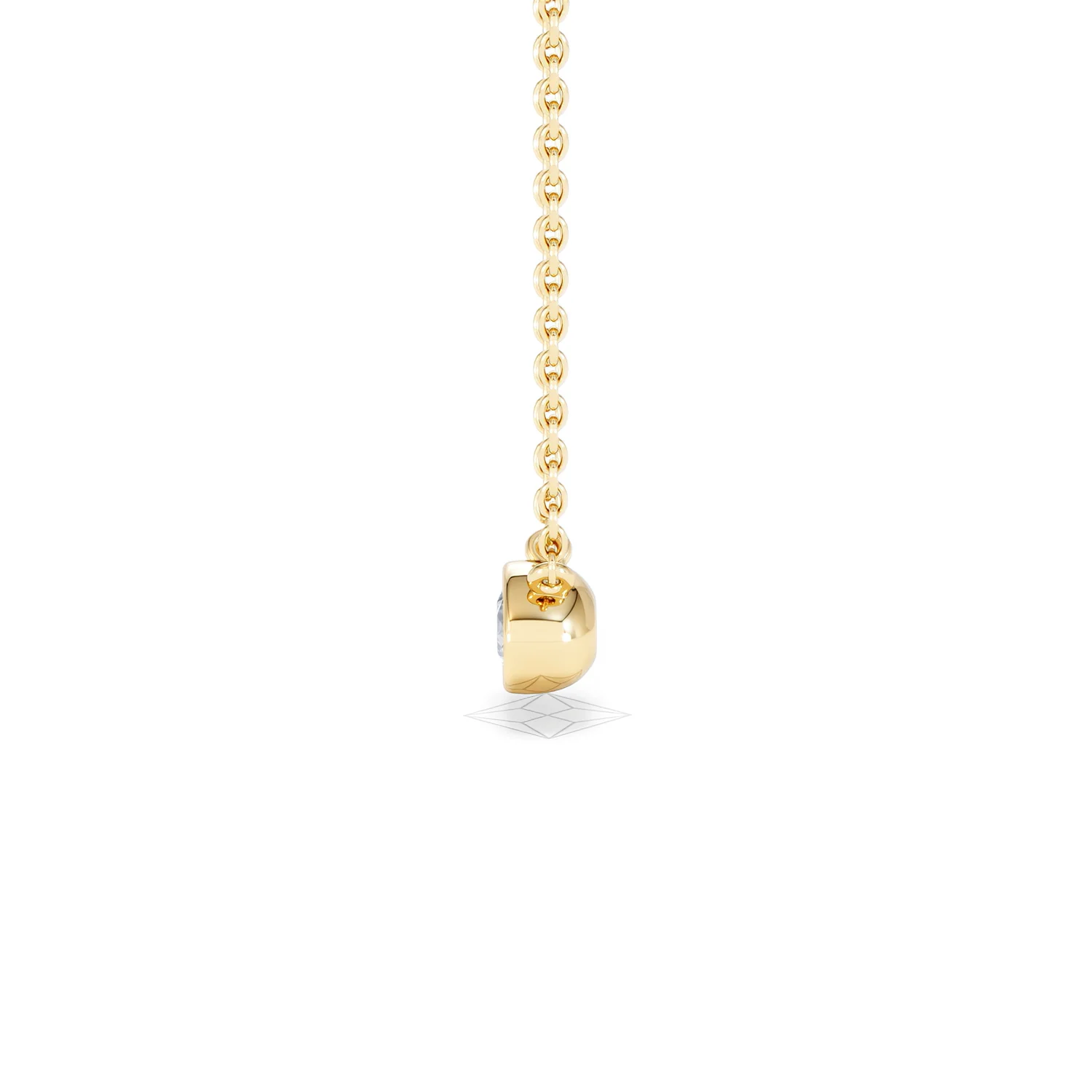 Horizon Oval Cut Lab Diamond Solitaire Necklace 0.25ct H/SI in 18k Gold Vermeil - Image 70