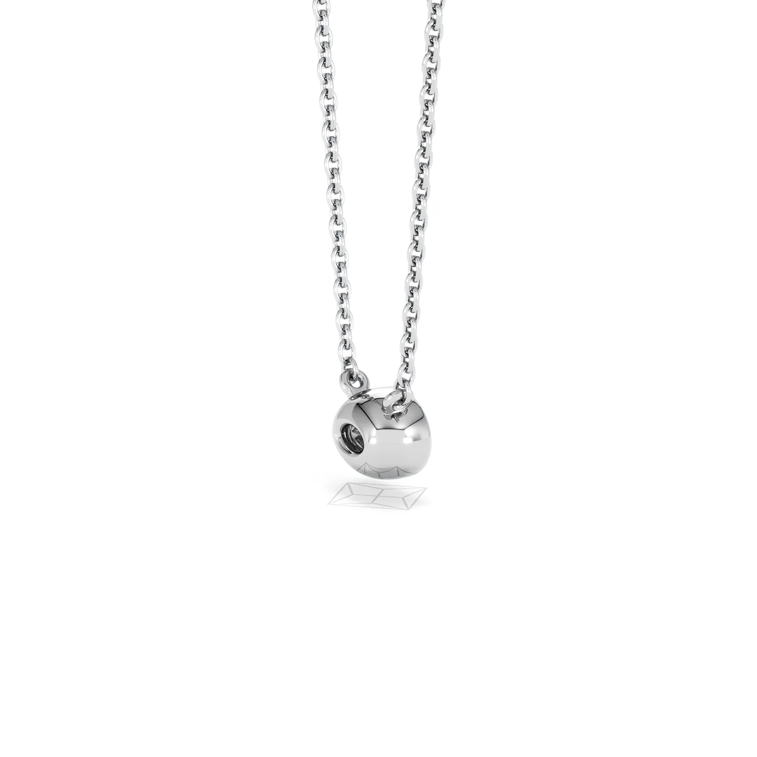 Horizon Oval Cut Lab Diamond Solitaire Necklace 0.25ct H/SI in 9K White Gold - Image 37