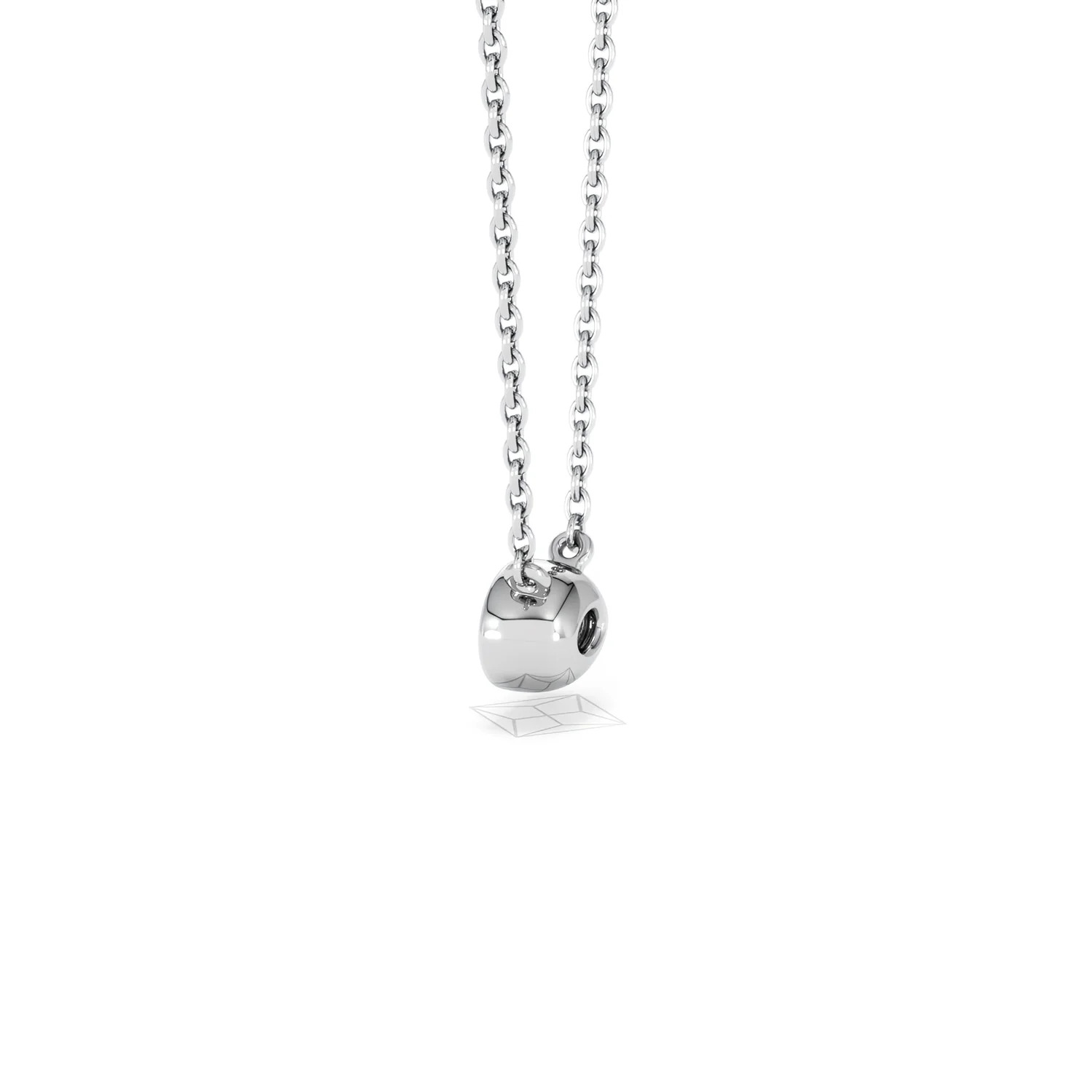 Horizon Oval Cut Lab Diamond Solitaire Necklace 0.25ct H/SI in 9K White Gold - Image 65