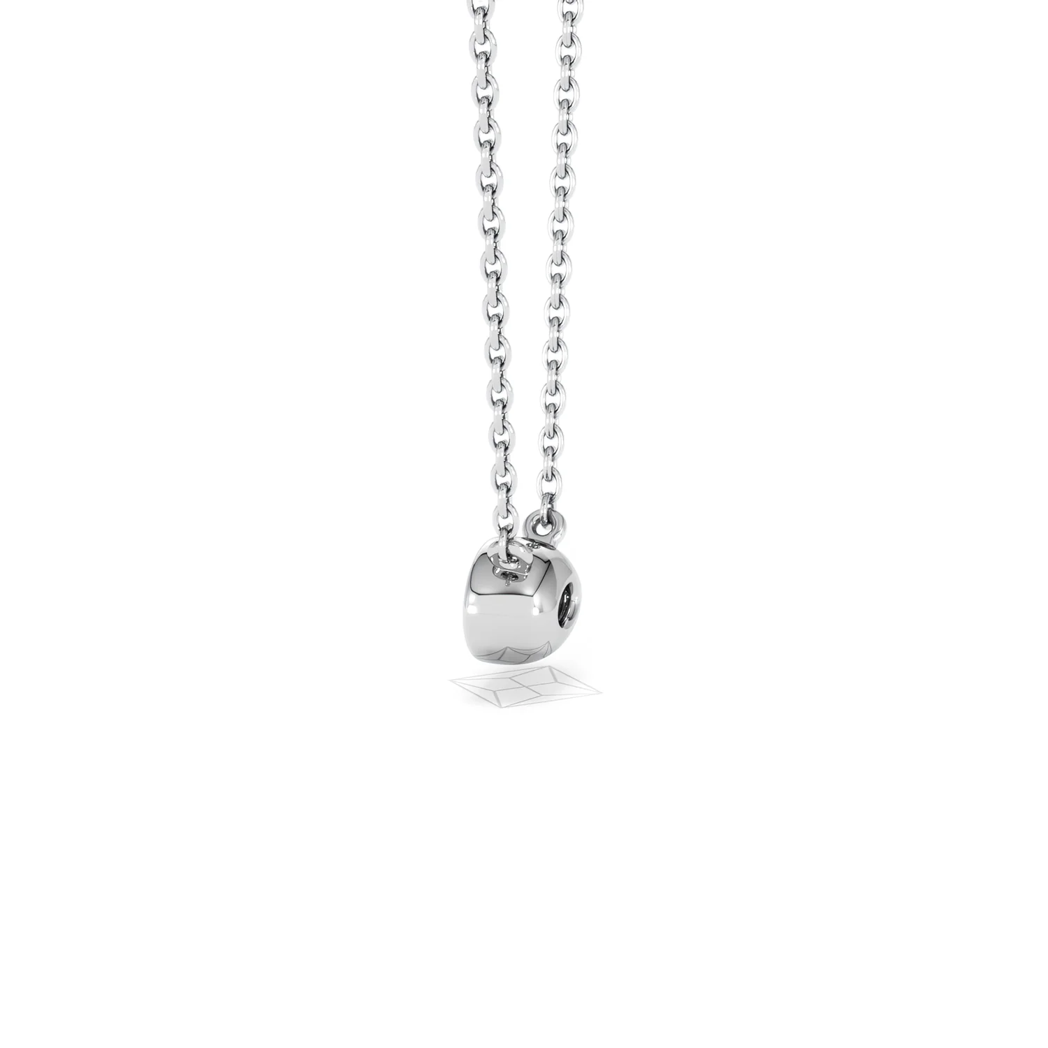 Horizon Oval Cut Lab Diamond Solitaire Necklace 0.25ct H/SI in 9K White Gold - Image 66