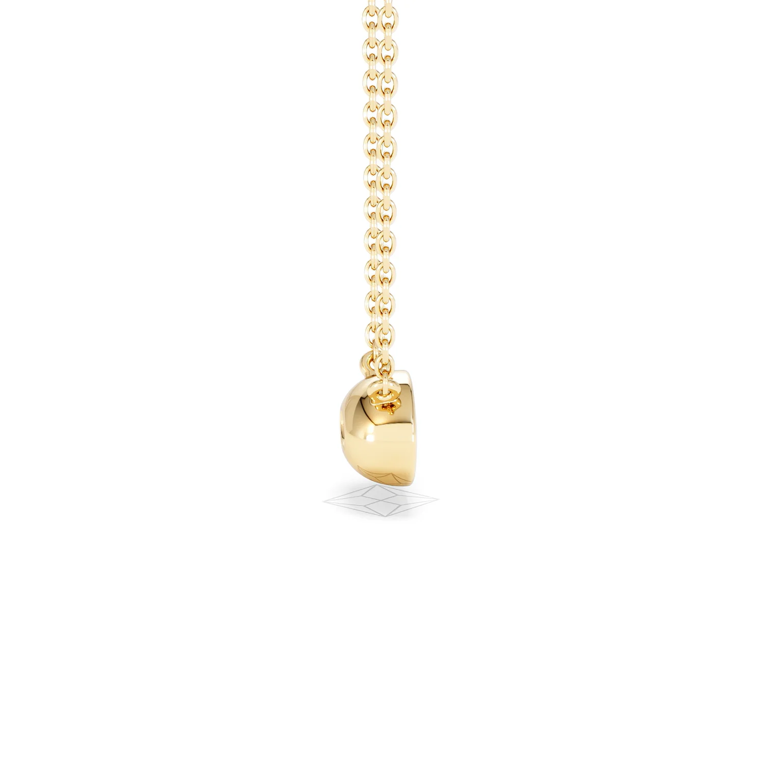 Horizon Oval Cut Lab Diamond Solitaire Necklace 0.50ct H/SI in 9K Gold - Image 31