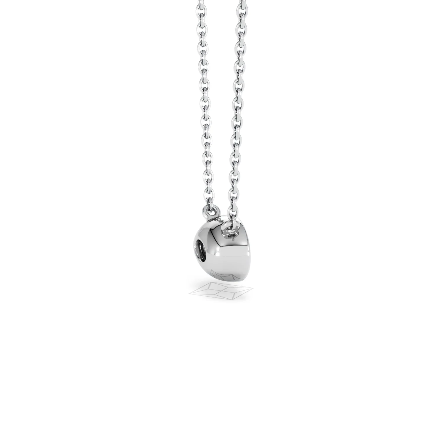 Horizon Oval Cut Lab Diamond Solitaire Necklace 0.50ct H/SI in 9K White Gold - Image 34