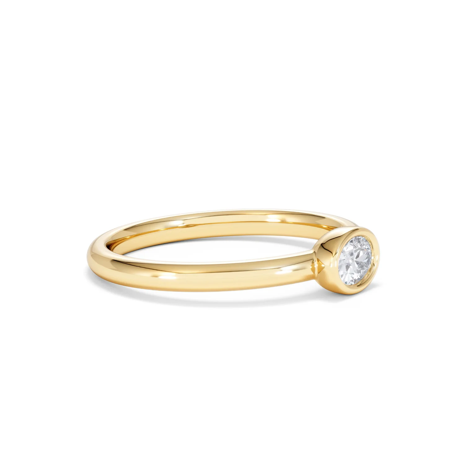 Horizon Oval Cut Lab Diamond Solitaire Ring 0.25ct H/SI in 18k Gold Vermeil - Image 23