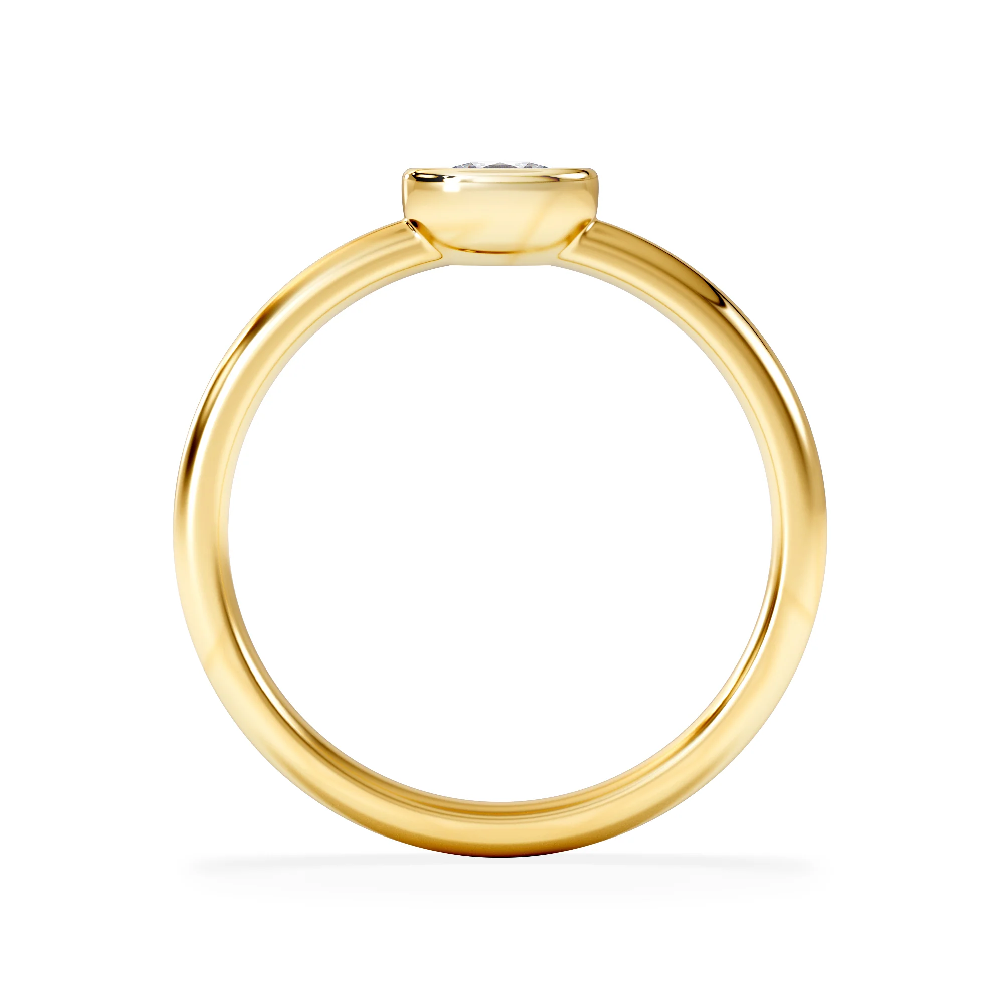 Horizon Oval Cut Lab Diamond Solitaire Ring 0.25ct H/SI in 18k Gold Vermeil - Image 3
