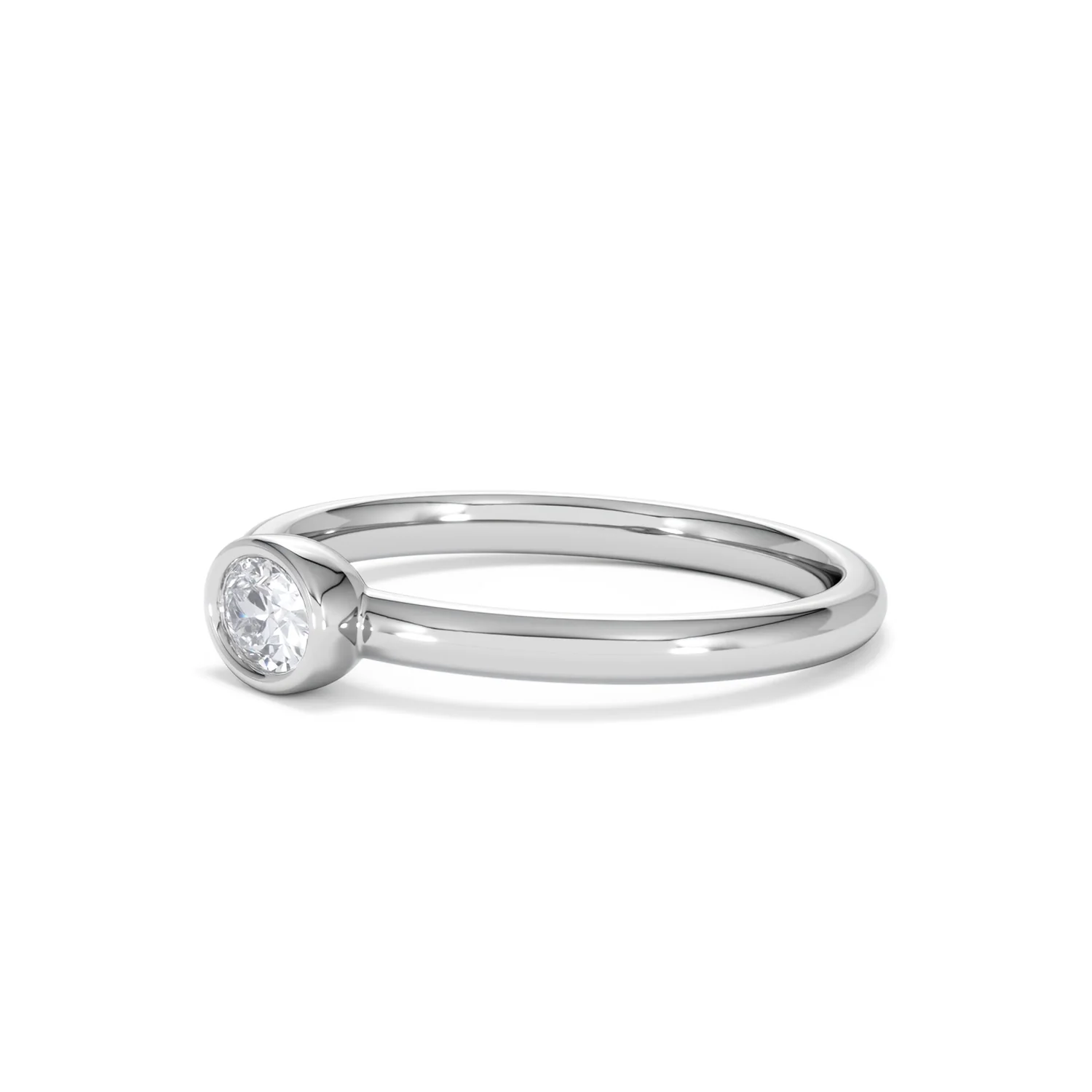 Horizon Oval Cut Lab Diamond Solitaire Ring 0.25ct H/SI in 925 Silver - Image 78