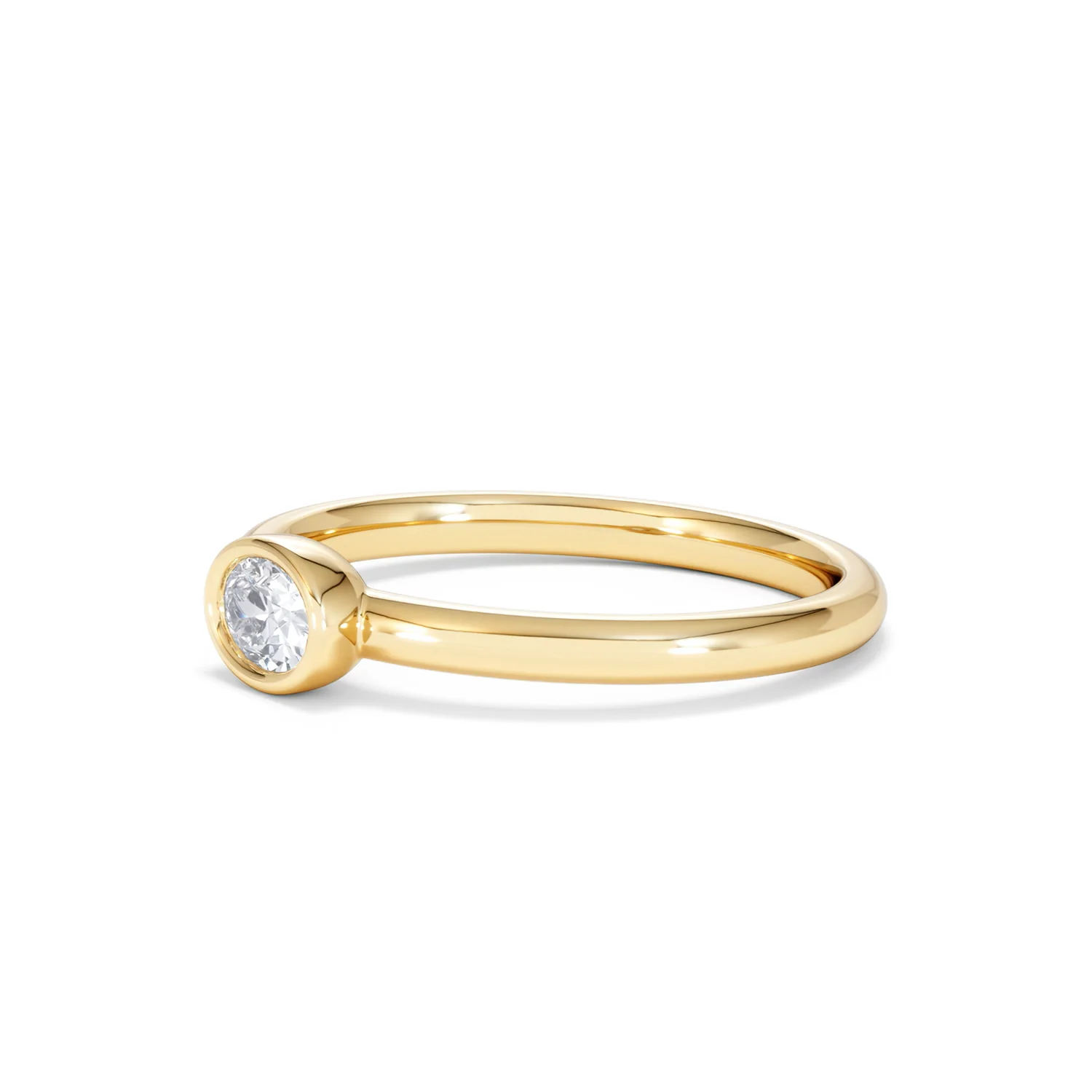Horizon Oval Cut Lab Diamond Solitaire Ring 0.25ct H/SI in 9K Gold - Image 79