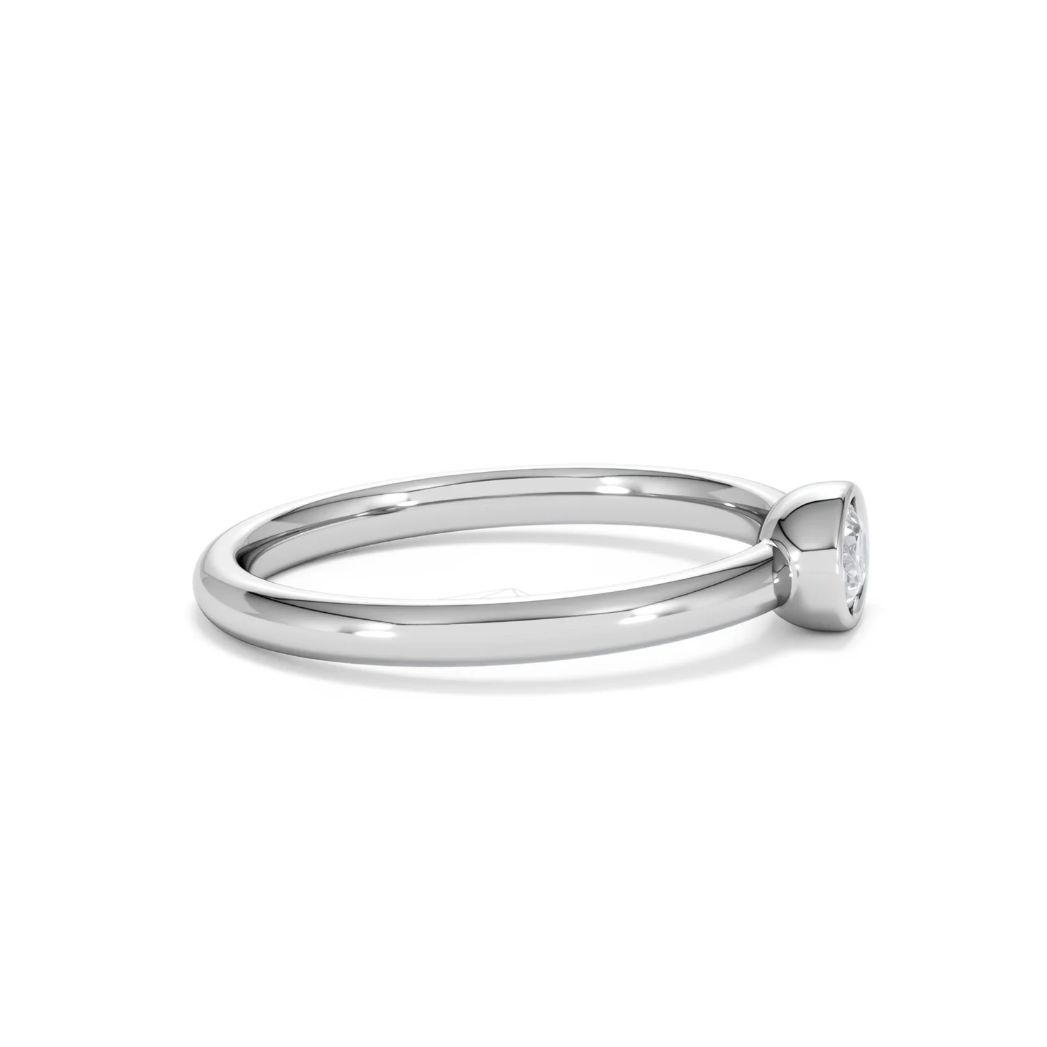 Horizon Oval Cut Lab Diamond Solitaire Ring 0.25ct H/SI in 9K White Gold - Image 27