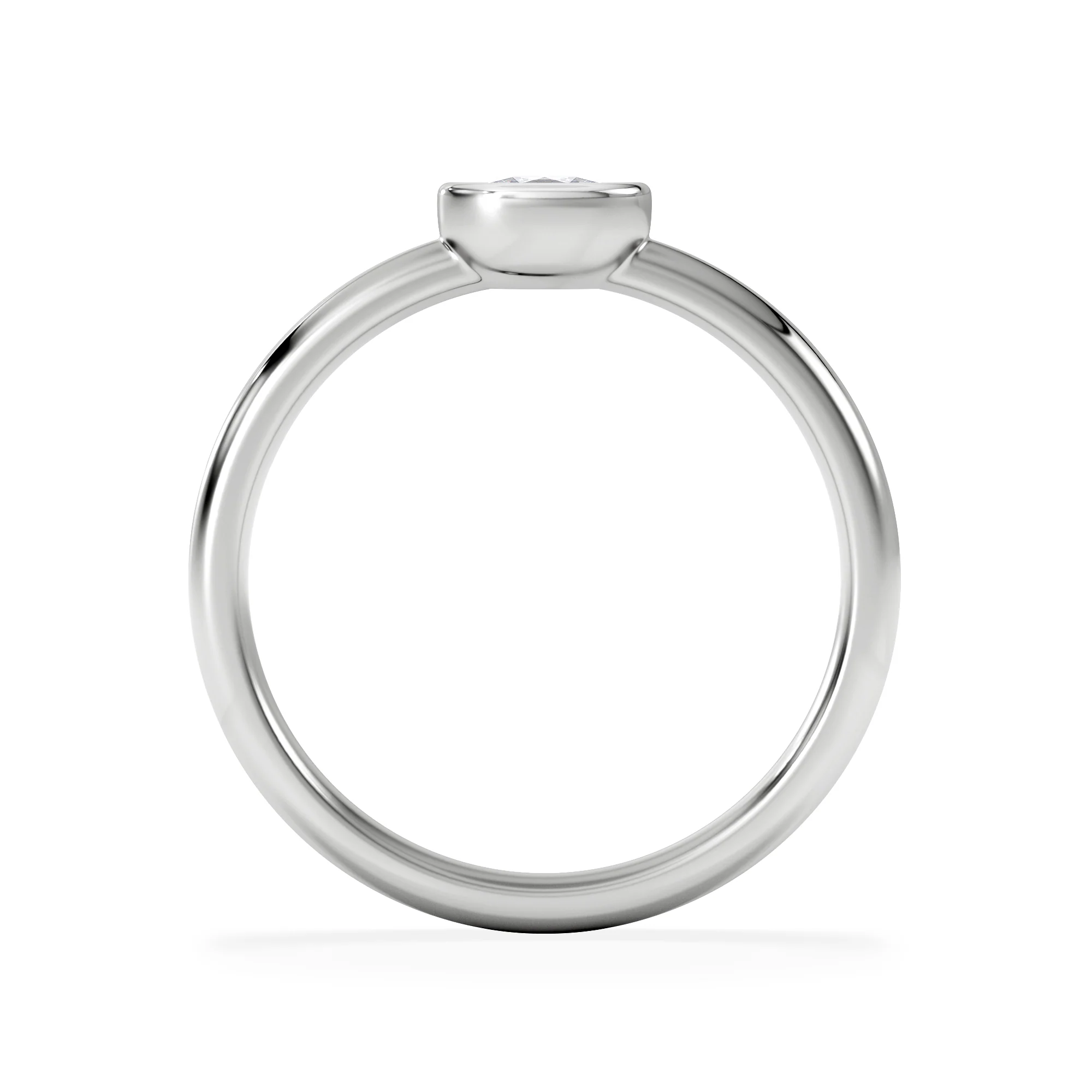Horizon Oval Cut Lab Diamond Solitaire Ring 0.25ct H/SI in 9K White Gold - Image 3
