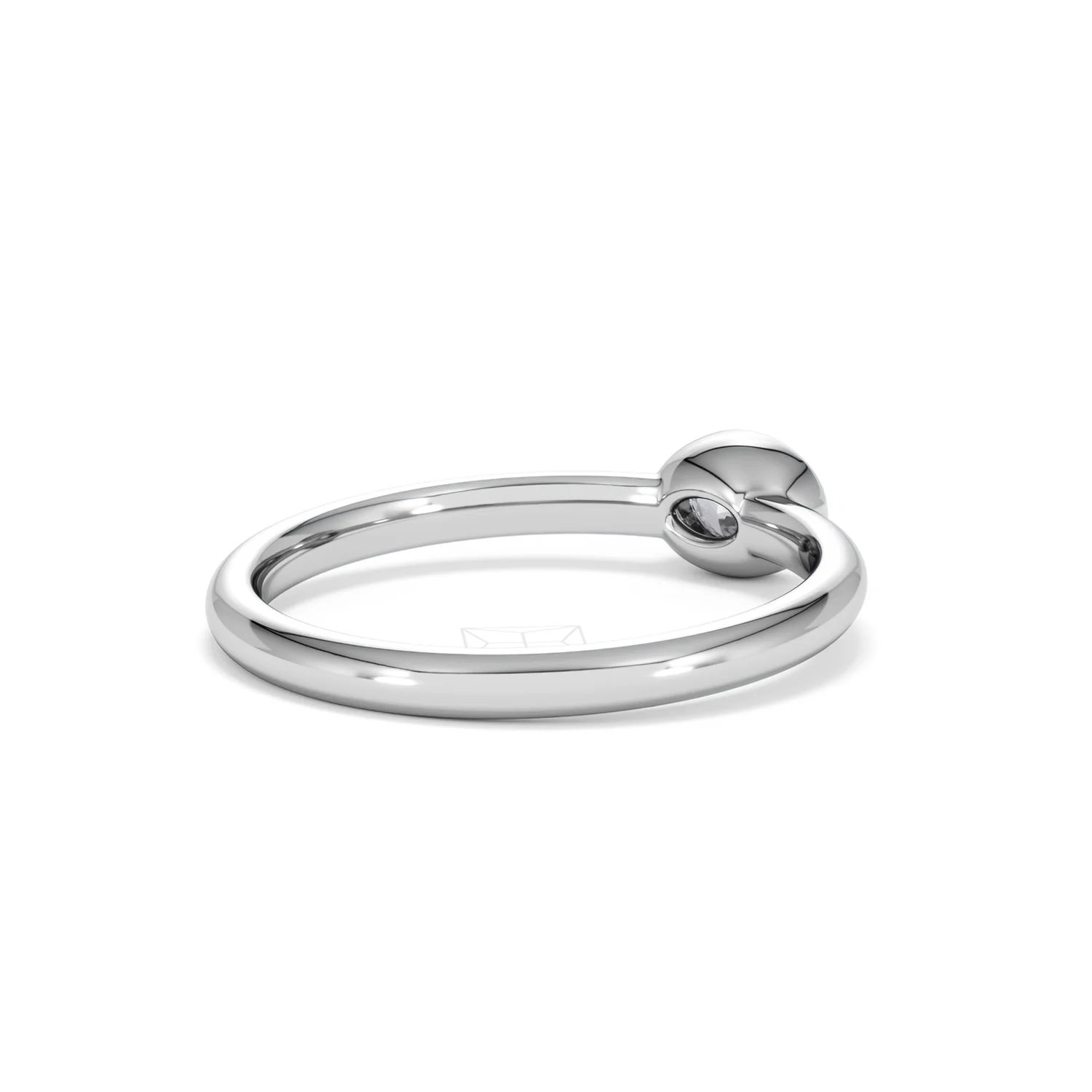 Horizon Oval Cut Lab Diamond Solitaire Ring 0.25ct H/SI in 9K White Gold - Image 41