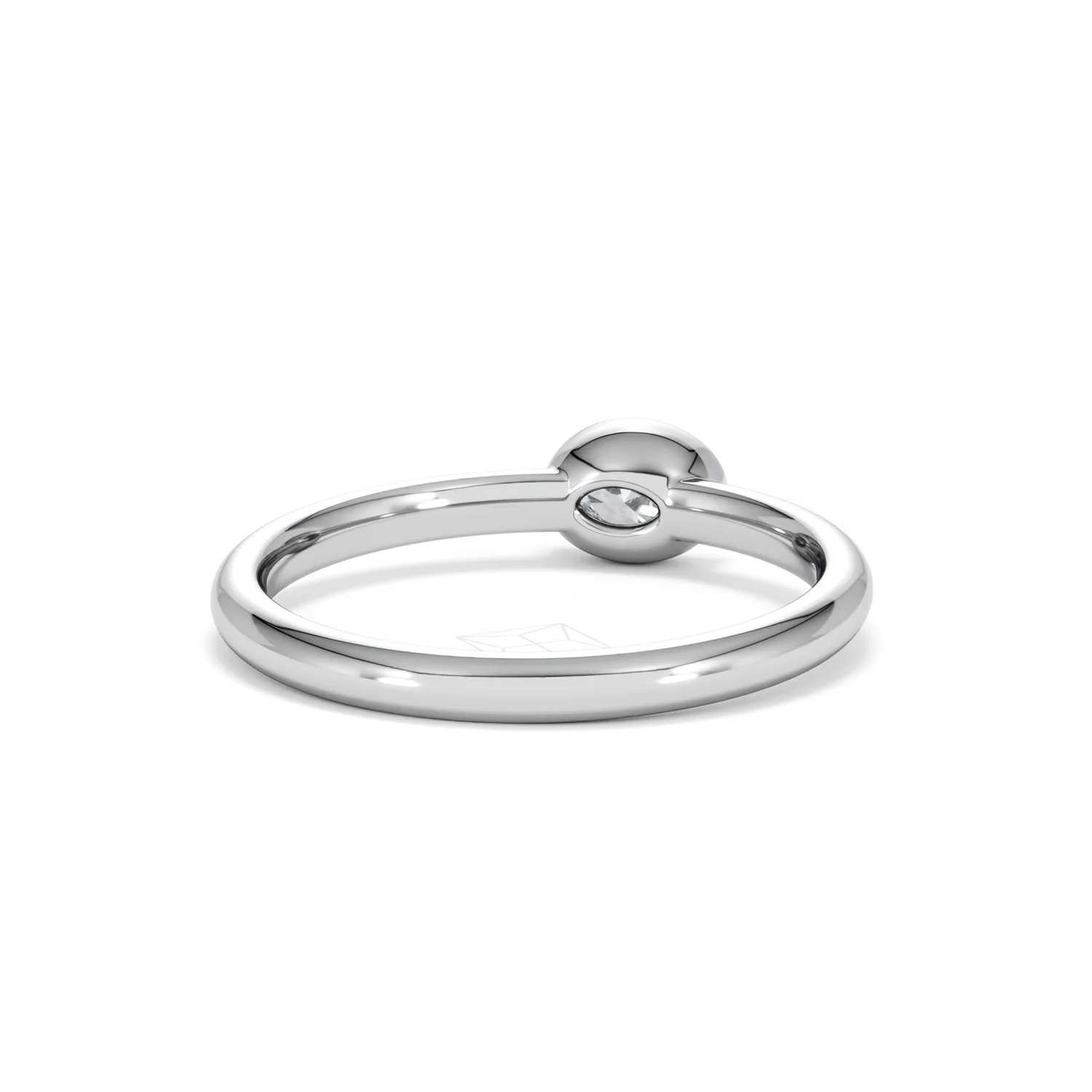 Horizon Oval Cut Lab Diamond Solitaire Ring 0.25ct H/SI in 9K White Gold - Image 46