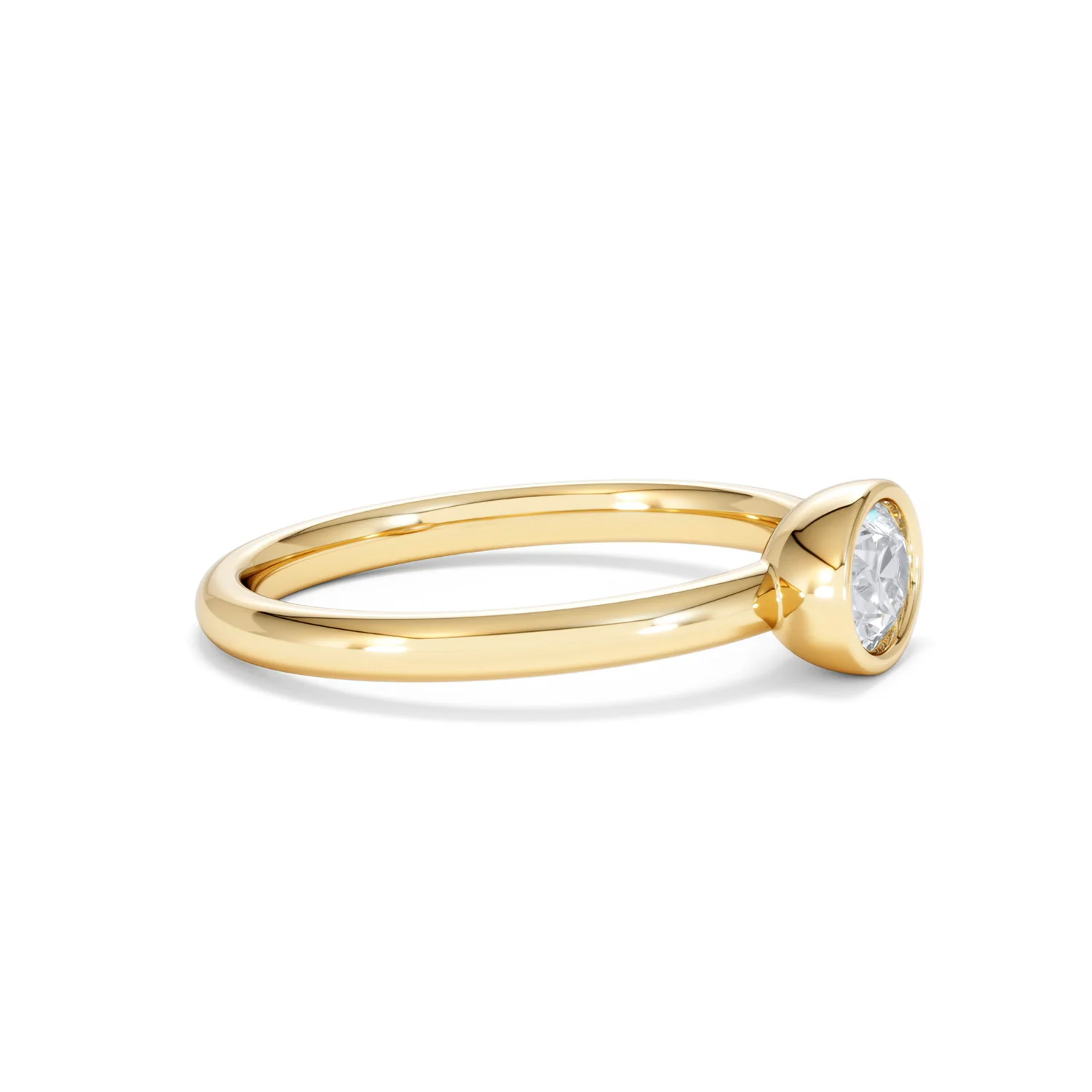 Horizon Oval Cut Lab Diamond Solitaire Ring 0.50ct H/SI in 9K Gold - Image 25