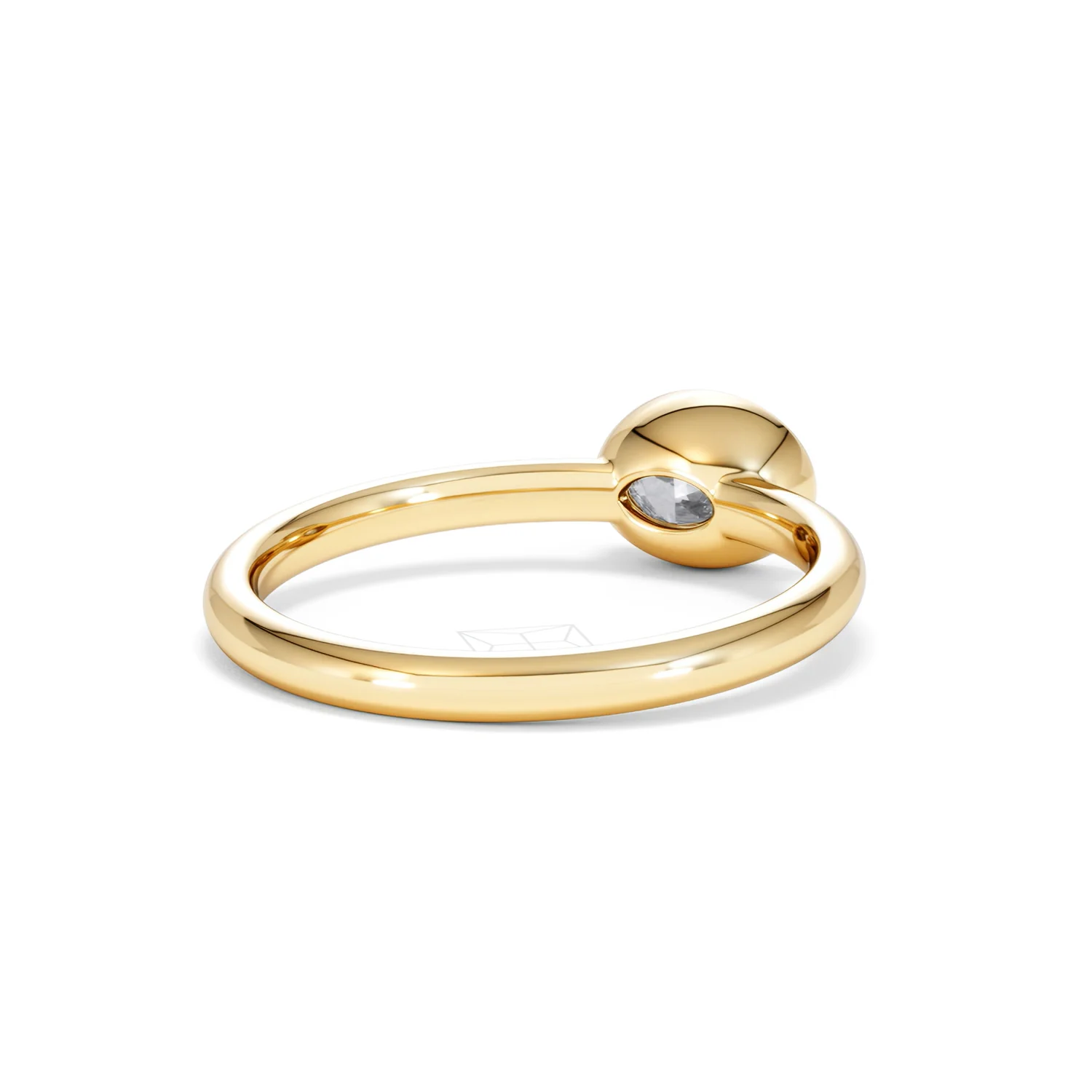 Horizon Oval Cut Lab Diamond Solitaire Ring 0.50ct H/SI in 9K Gold - Image 43