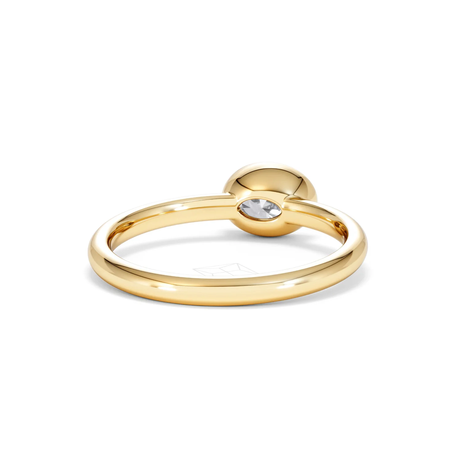 Horizon Oval Cut Lab Diamond Solitaire Ring 0.50ct H/SI in 9K Gold - Image 46