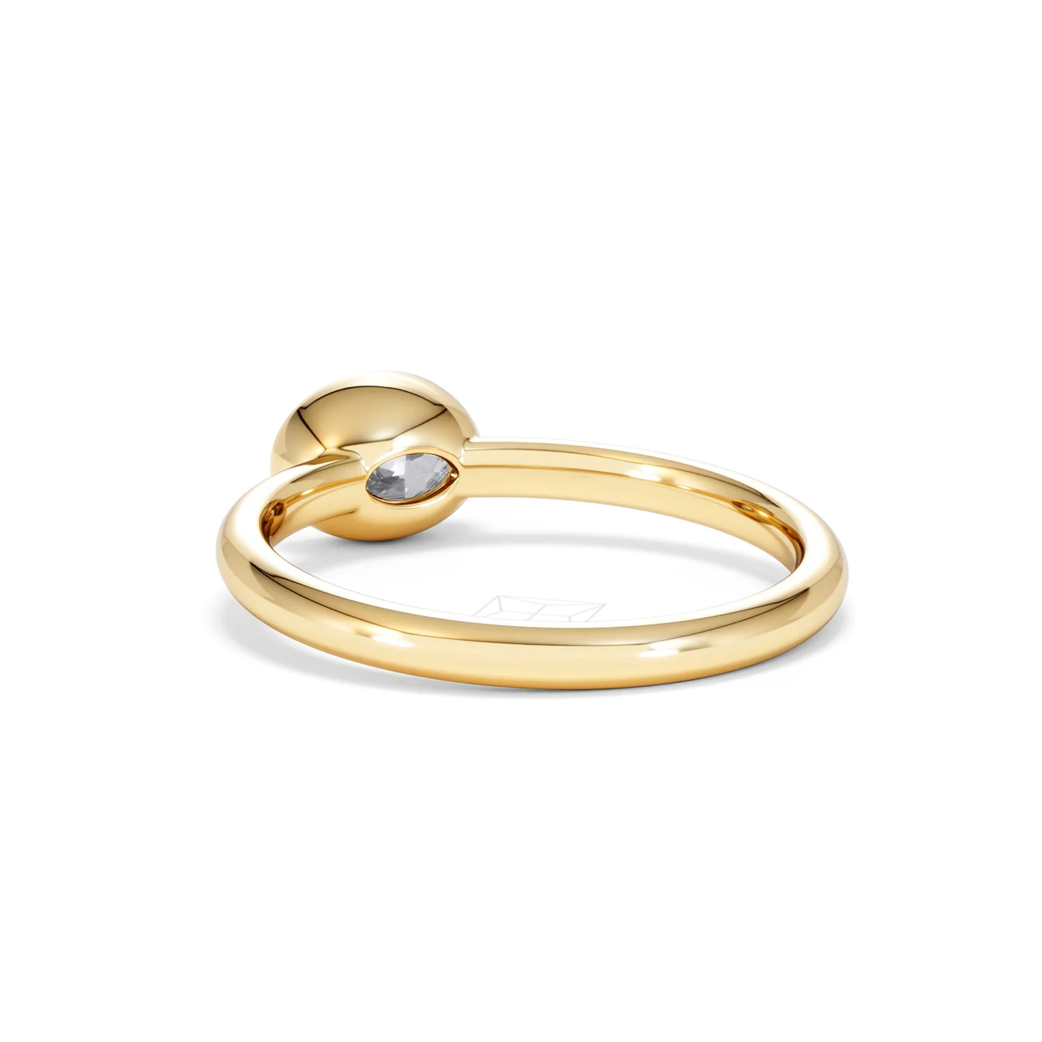 Horizon Oval Cut Lab Diamond Solitaire Ring 0.50ct H/SI in 9K Gold - Image 56