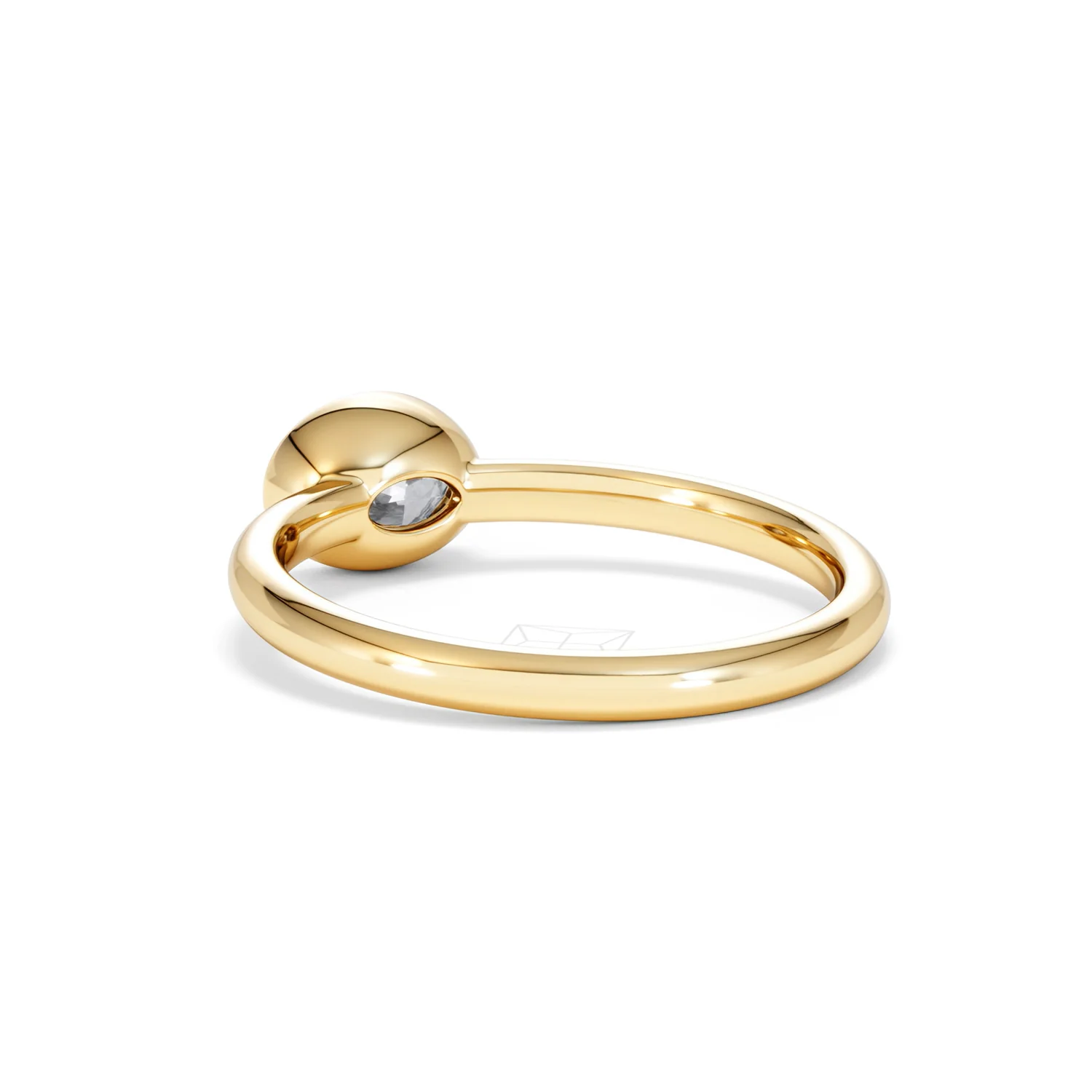 Horizon Oval Cut Lab Diamond Solitaire Ring 0.50ct H/SI in 9K Gold - Image 57