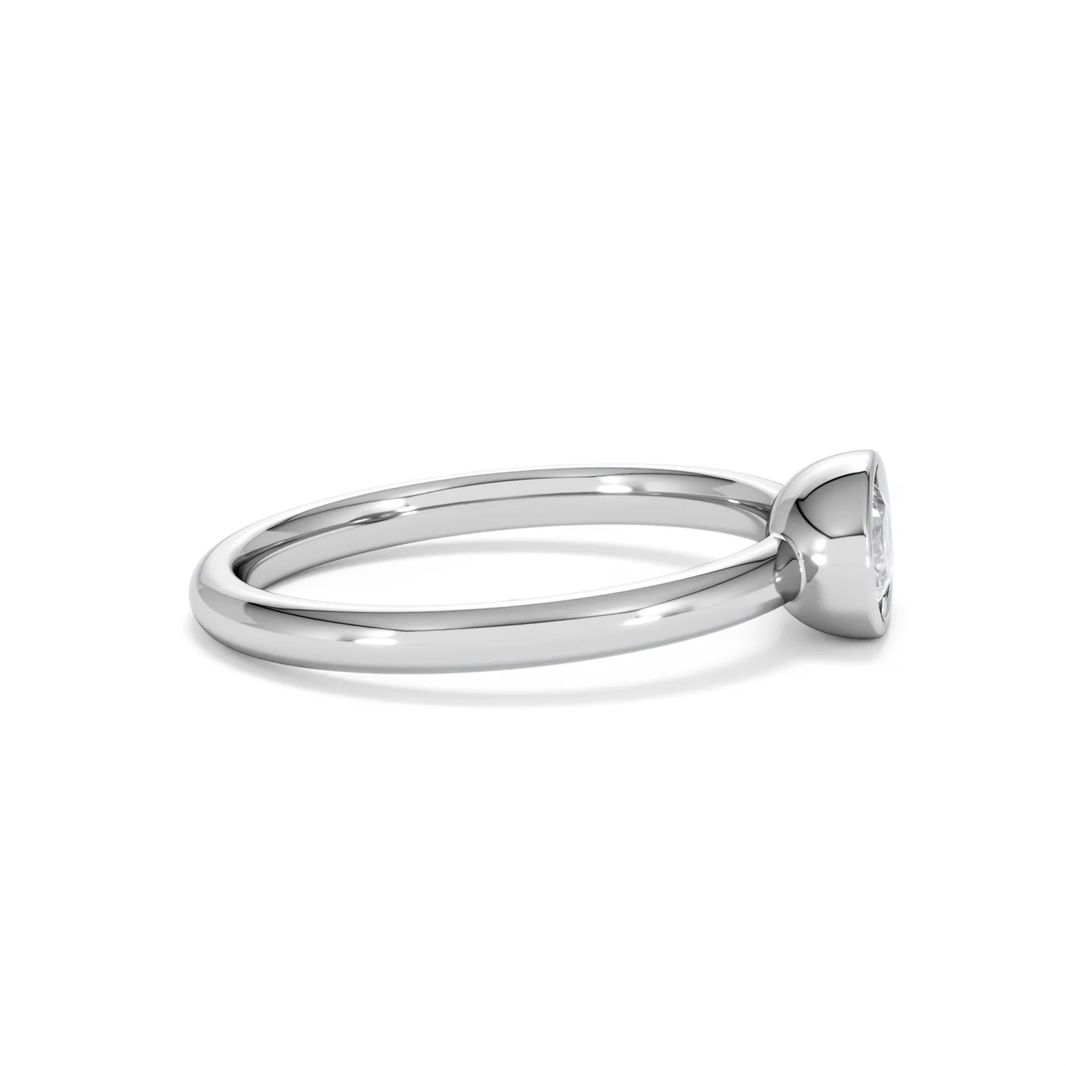 Horizon Oval Cut Lab Diamond Solitaire Ring 0.50ct H/SI in 9K White Gold - Image 28