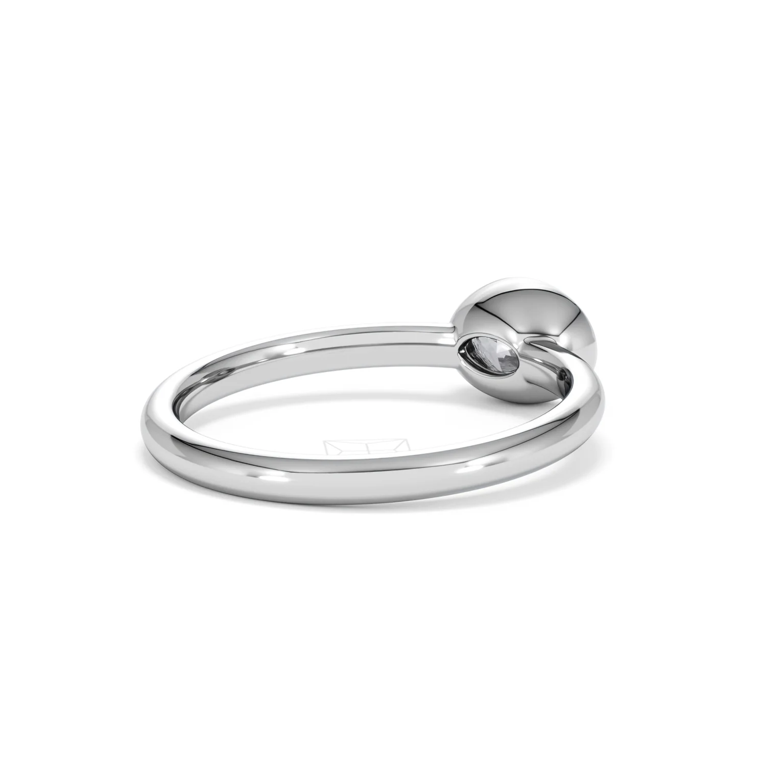 Horizon Oval Cut Lab Diamond Solitaire Ring 0.50ct H/SI in 9K White Gold - Image 41