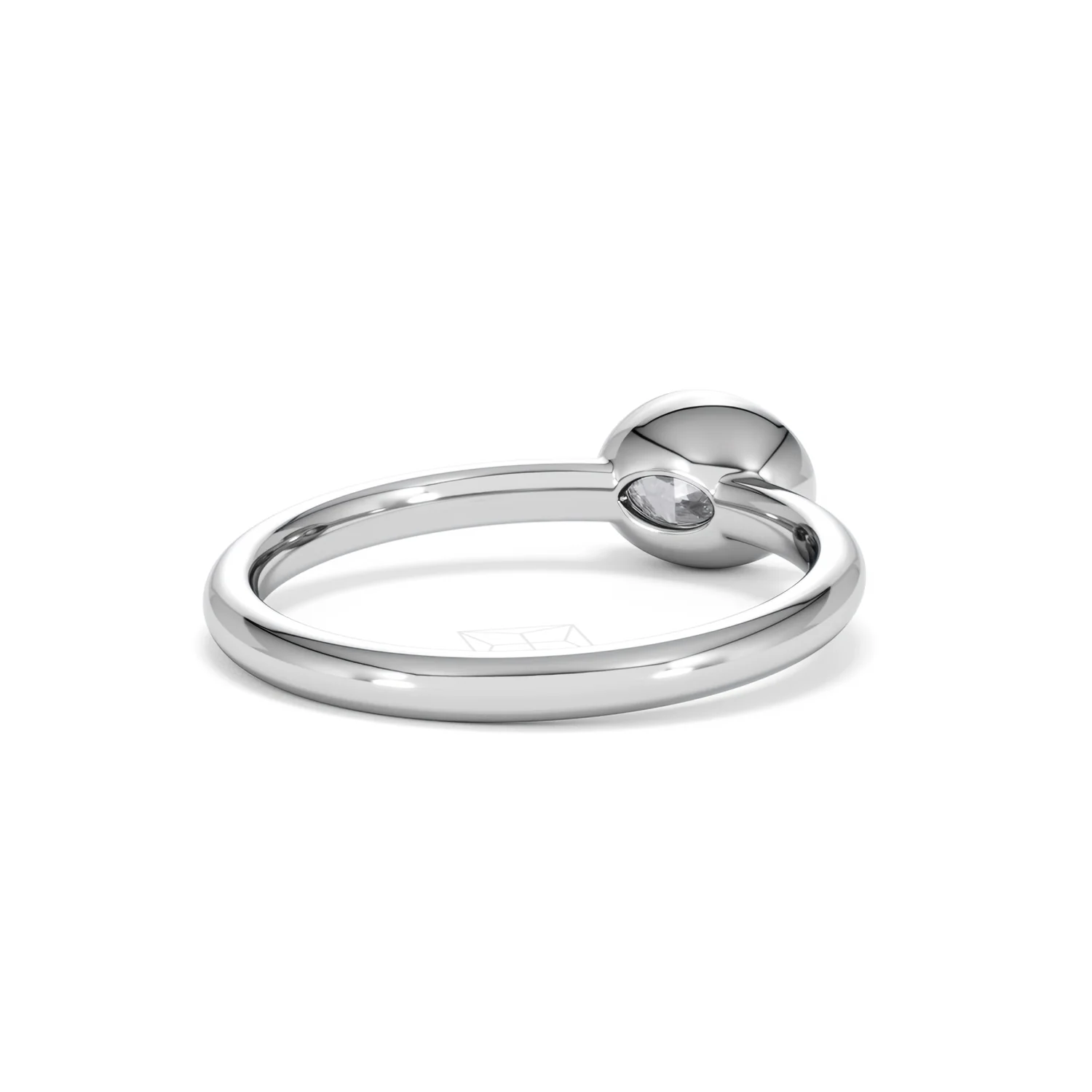 Horizon Oval Cut Lab Diamond Solitaire Ring 0.50ct H/SI in 9K White Gold - Image 43