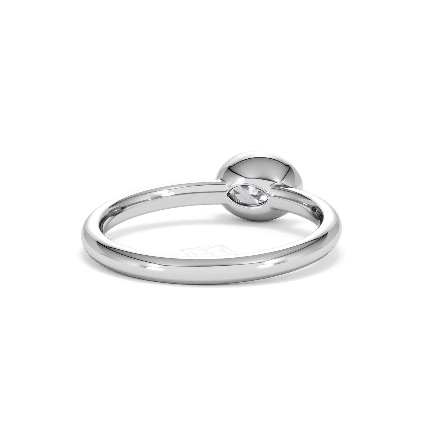 Horizon Oval Cut Lab Diamond Solitaire Ring 0.50ct H/SI in 9K White Gold - Image 45