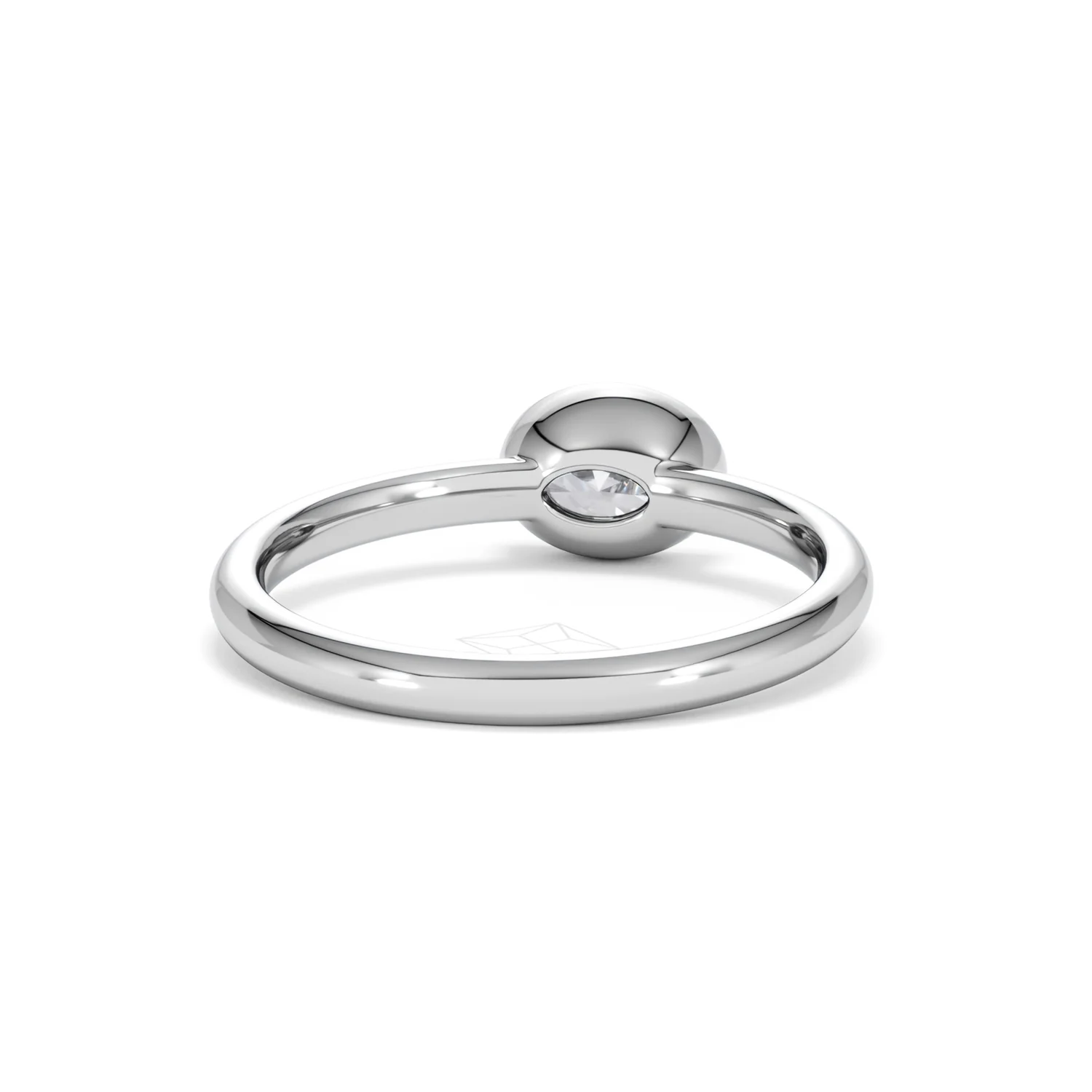Horizon Oval Cut Lab Diamond Solitaire Ring 0.50ct H/SI in 9K White Gold - Image 47