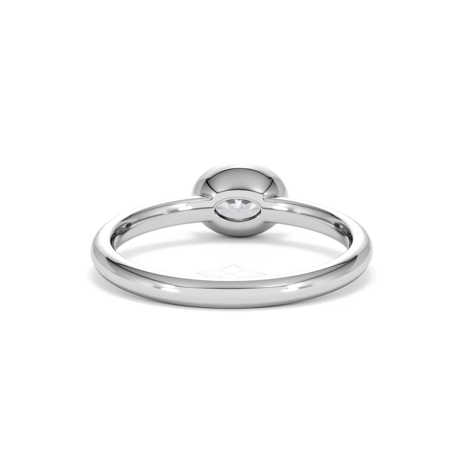 Horizon Oval Cut Lab Diamond Solitaire Ring 0.50ct H/SI in 9K White Gold - Image 49