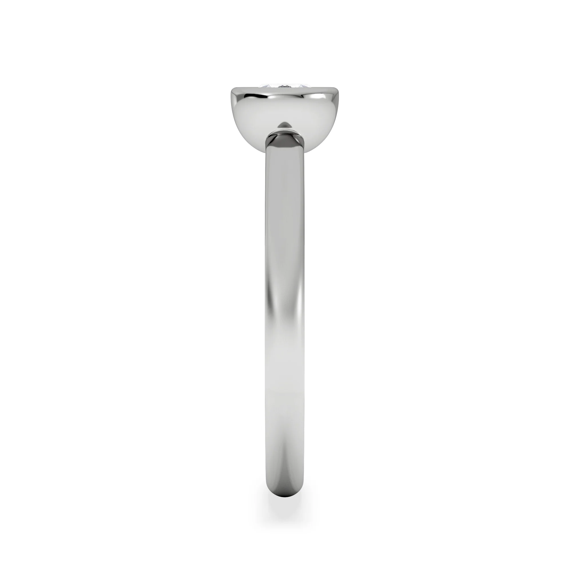 Horizon Oval Cut Lab Diamond Solitaire Ring 0.50ct H/SI in 9K White Gold - Image 5