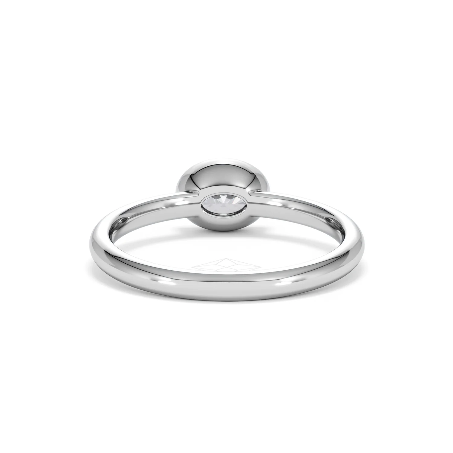 Horizon Oval Cut Lab Diamond Solitaire Ring 0.50ct H/SI in 9K White Gold - Image 50