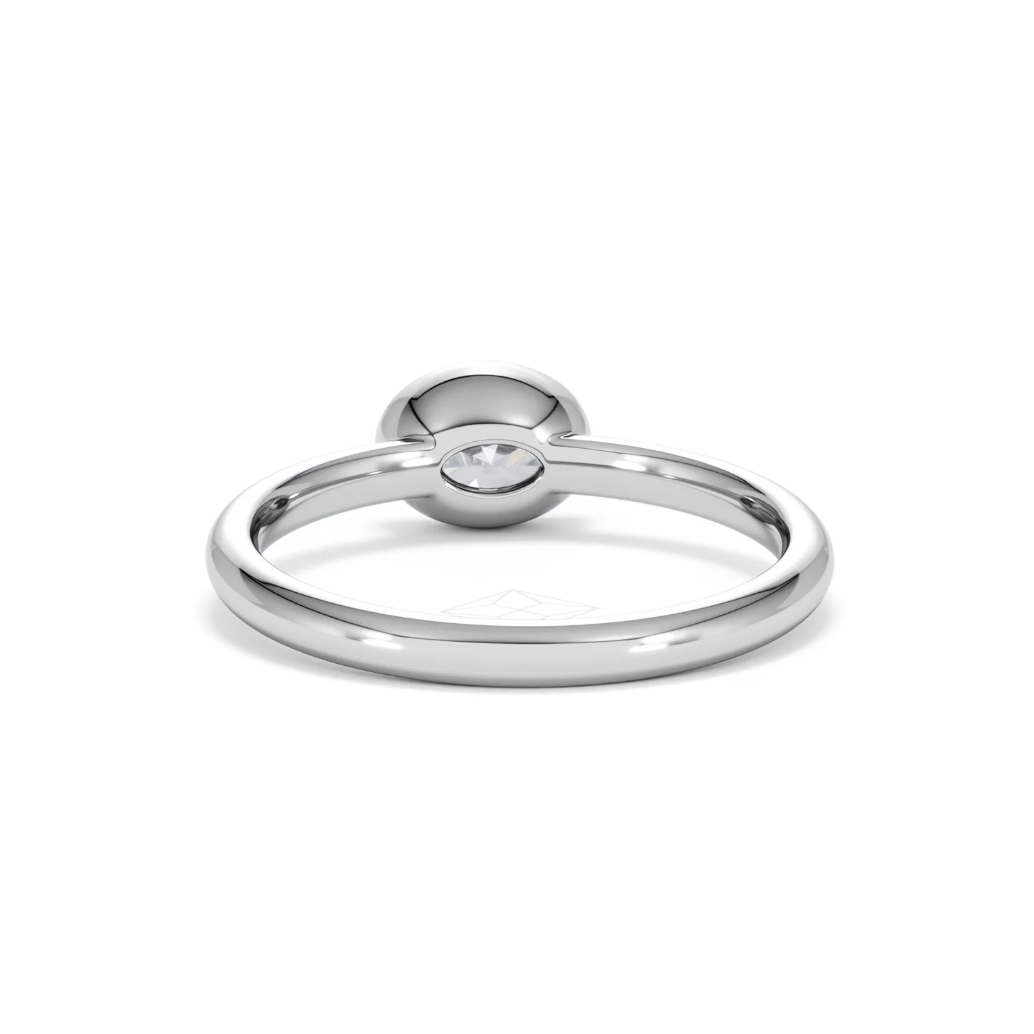 Horizon Oval Cut Lab Diamond Solitaire Ring 0.50ct H/SI in 9K White Gold - Image 51
