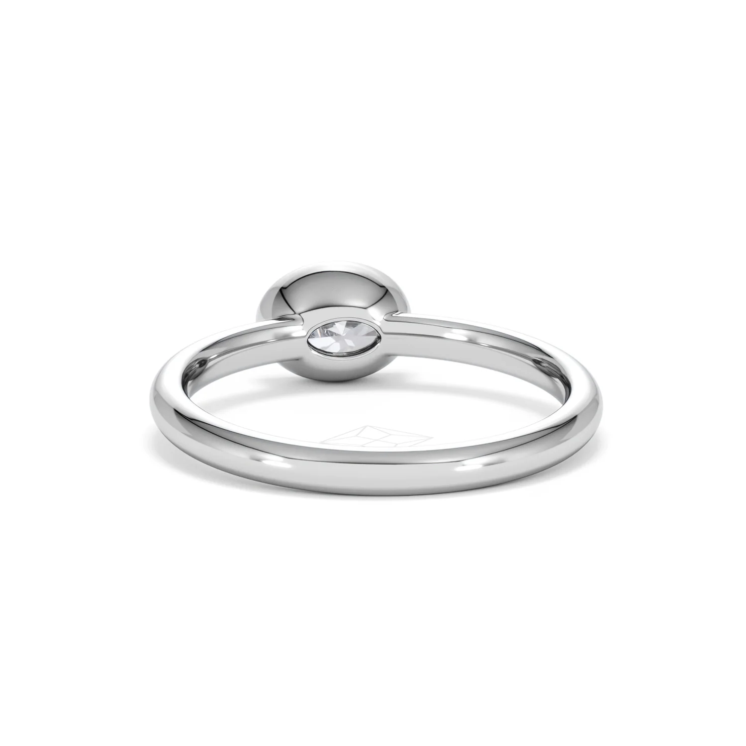 Horizon Oval Cut Lab Diamond Solitaire Ring 0.50ct H/SI in 9K White Gold - Image 52