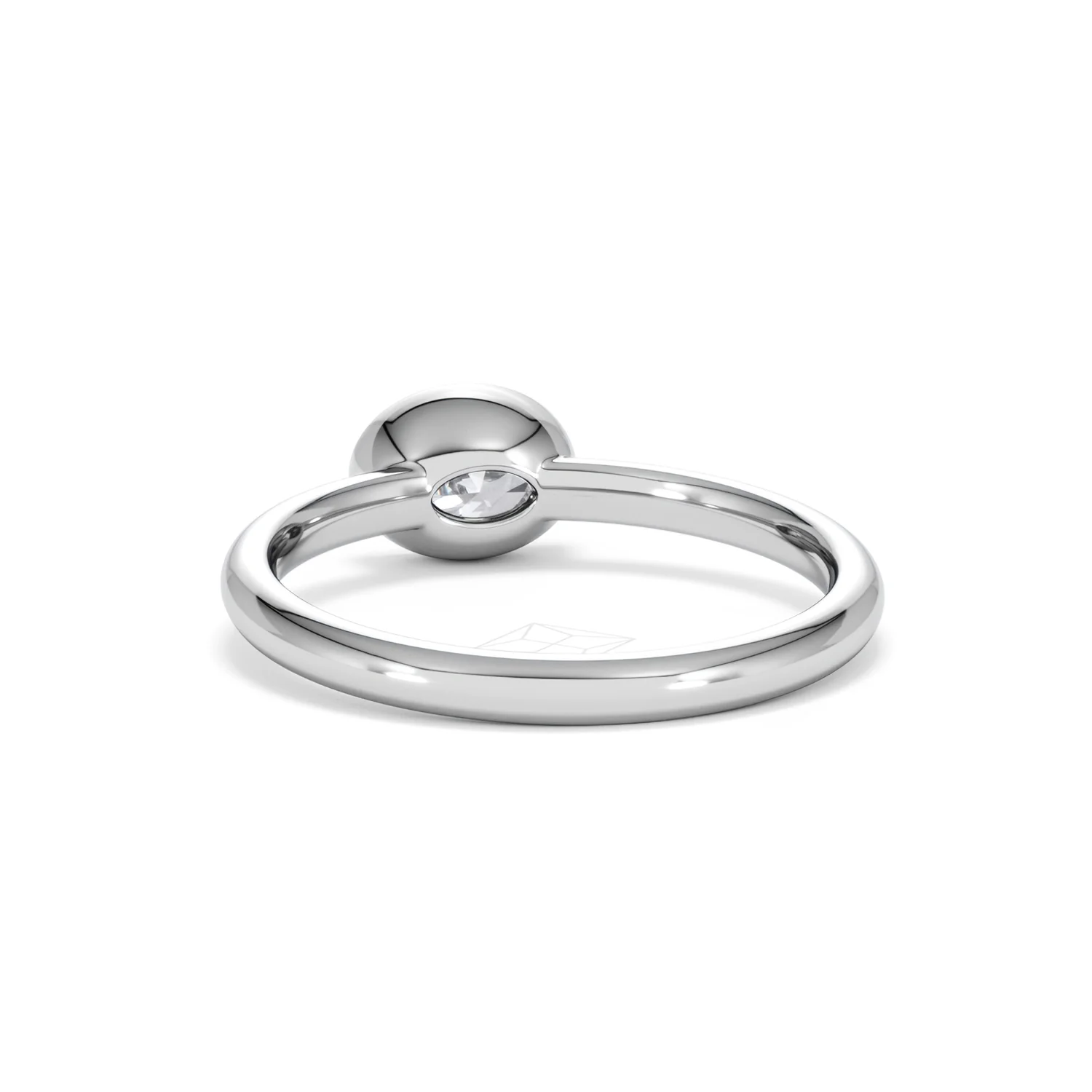 Horizon Oval Cut Lab Diamond Solitaire Ring 0.50ct H/SI in 9K White Gold - Image 53