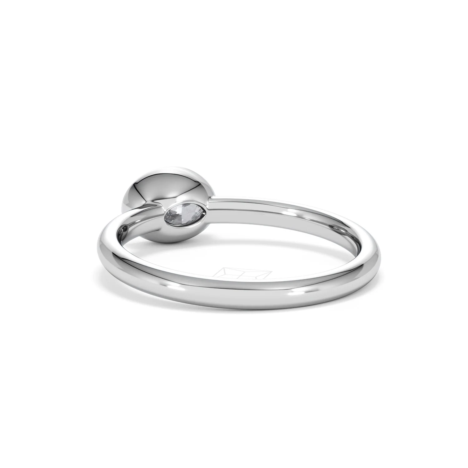 Horizon Oval Cut Lab Diamond Solitaire Ring 0.50ct H/SI in 9K White Gold - Image 56
