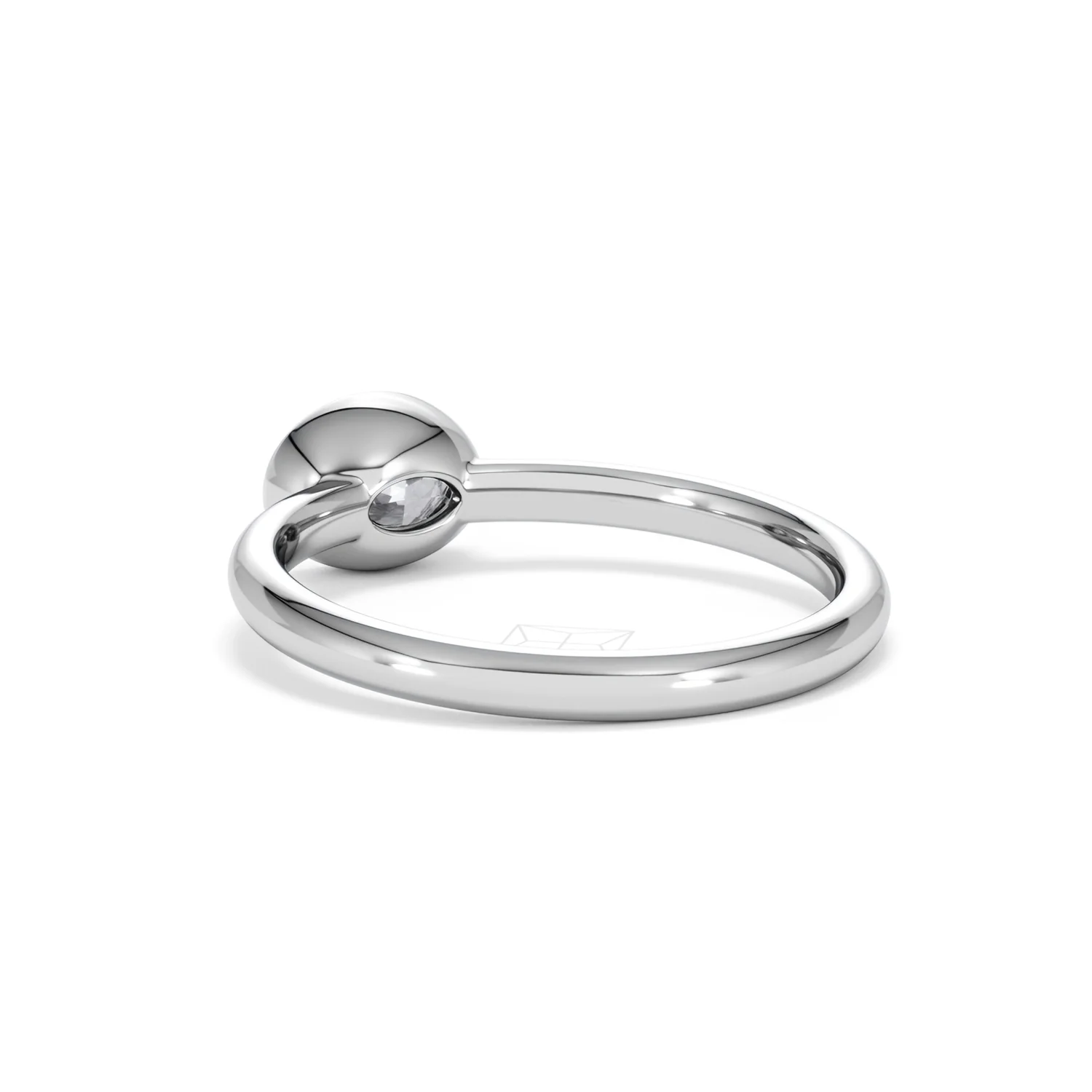 Horizon Oval Cut Lab Diamond Solitaire Ring 0.50ct H/SI in 9K White Gold - Image 57