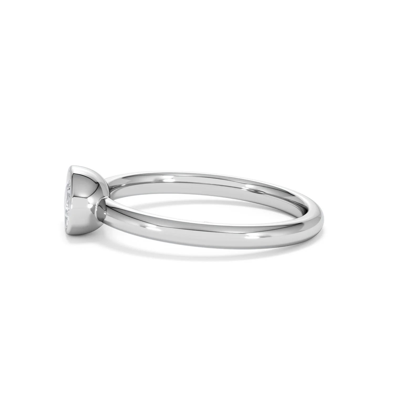 Horizon Oval Cut Lab Diamond Solitaire Ring 0.50ct H/SI in 9K White Gold - Image 71