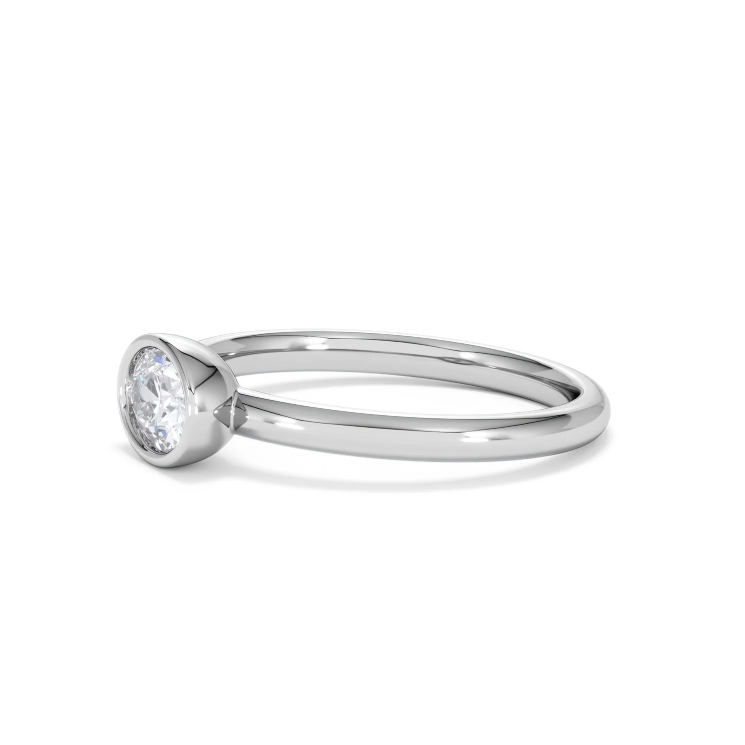 Horizon Oval Cut Lab Diamond Solitaire Ring 0.50ct H/SI in 9K White Gold - Image 76