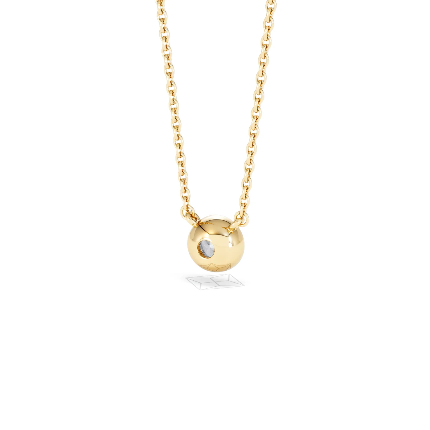 Horizon Round Cut Lab Diamond Solitaire Necklace 0.25ct H/SI in 18k Gold Vermeil - Image 44