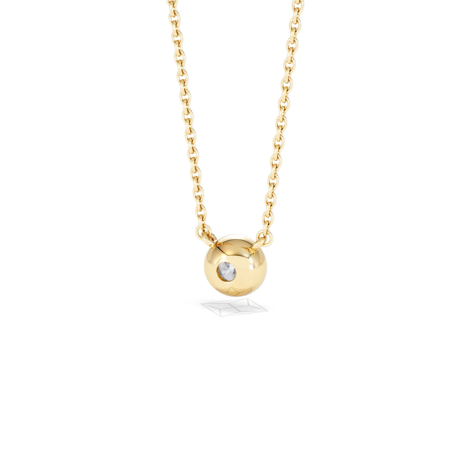 Horizon Round Cut Lab Diamond Solitaire Necklace 0.25ct H/SI in 18k Gold Vermeil - Image 45