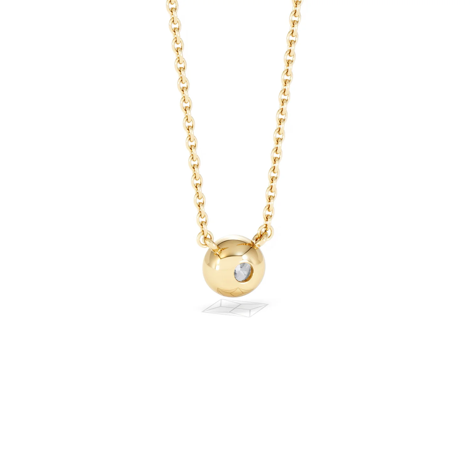 Horizon Round Cut Lab Diamond Solitaire Necklace 0.25ct H/SI in 18k Gold Vermeil - Image 55