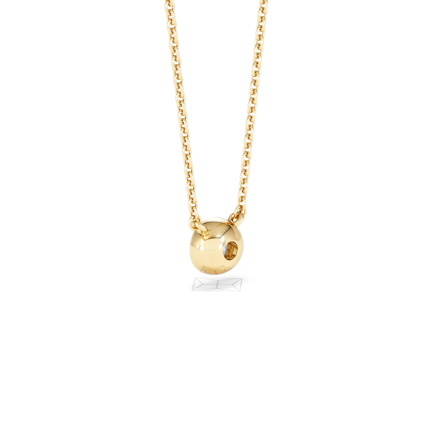 Horizon Round Cut Lab Diamond Solitaire Necklace 0.25ct H/SI in 18k Gold Vermeil - Image 59
