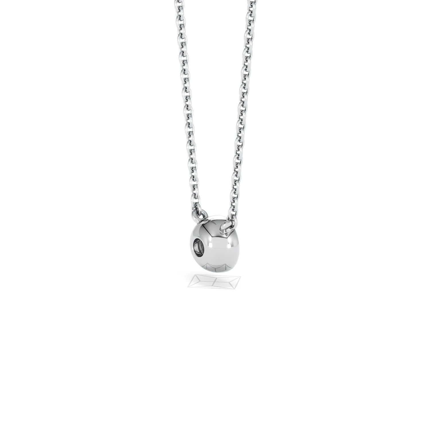 Horizon Round Cut Lab Diamond Solitaire Necklace 0.25ct H/SI in 925 Silver - Image 39